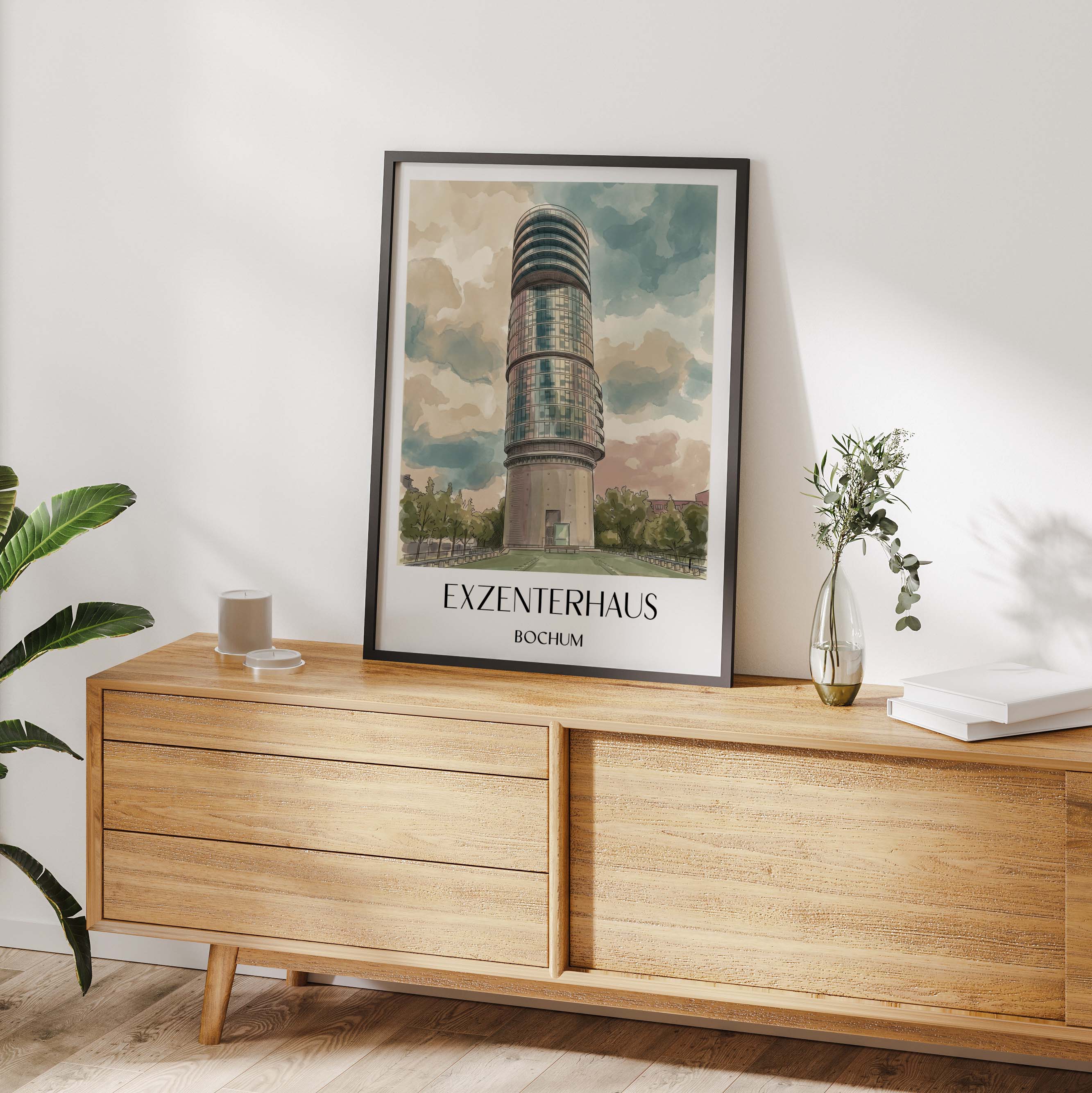 exzenterhaus-bochum-deutschland-poster-aquarell