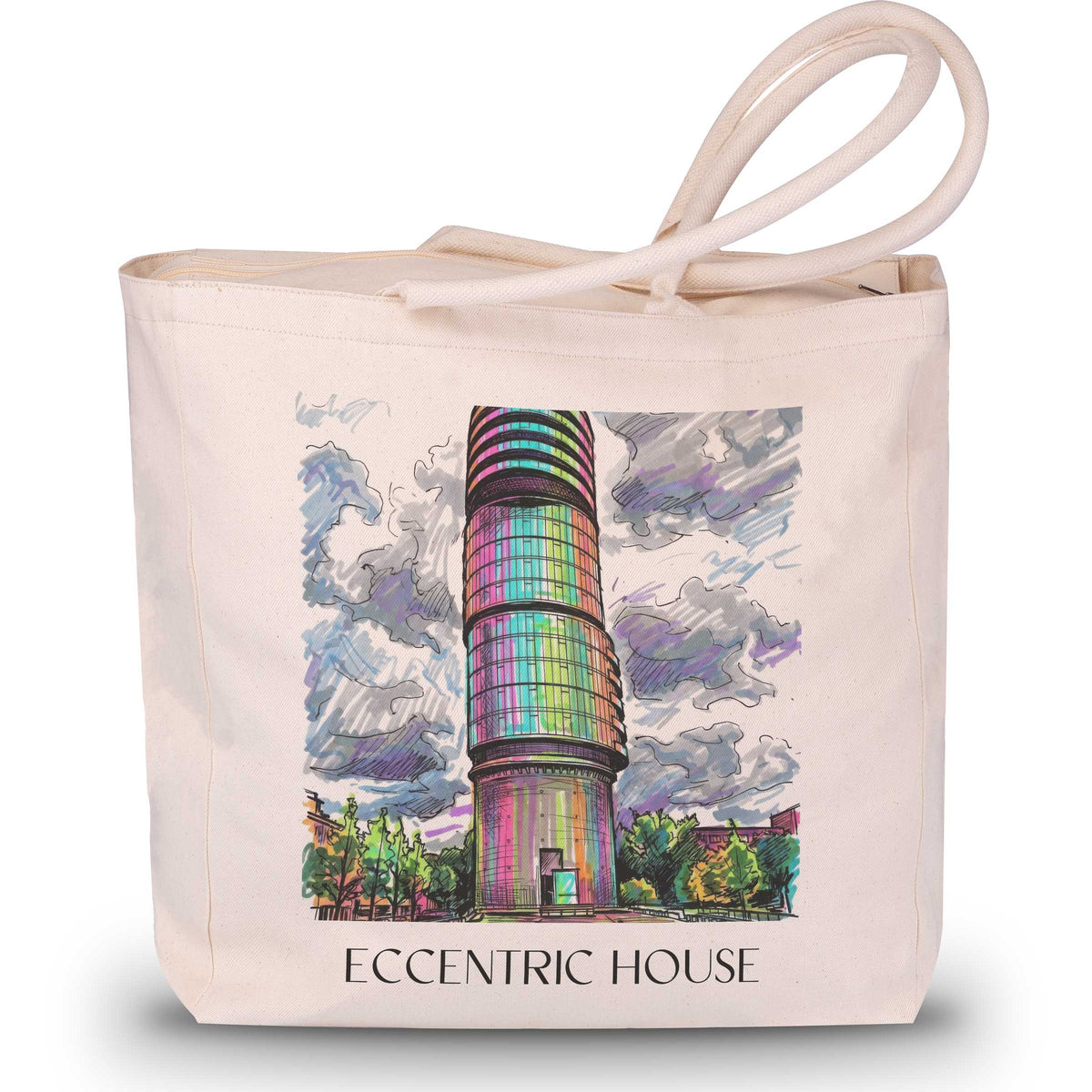 Exzenterhaus Shopping Tasche - Bochum - Deutschland Tote Bag - Einkaufstasche im Tag Graffiti Stil - favplace