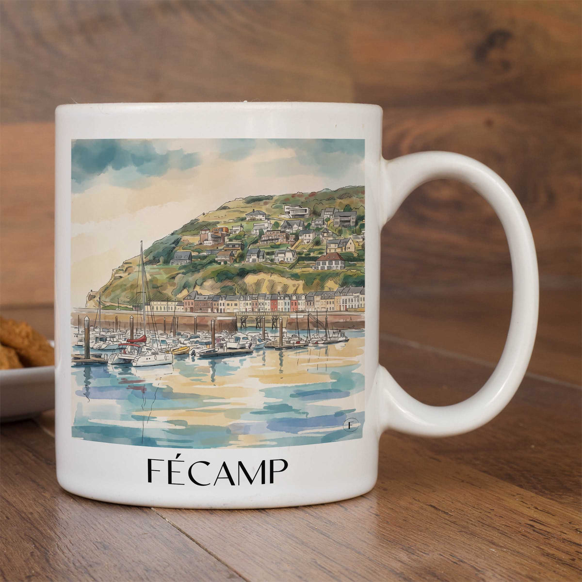 fécamp-côte-d'albâtre-frankreich-kaffeebecher-aquarell