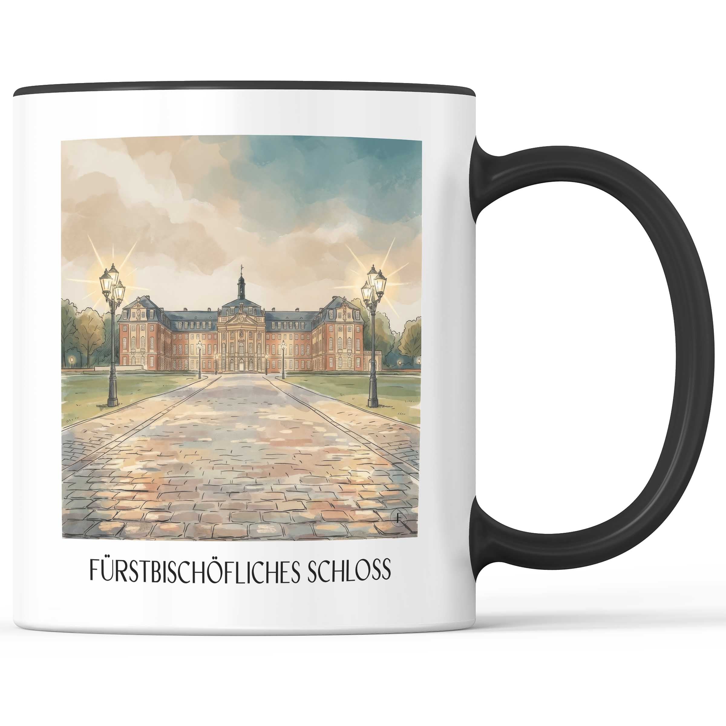 fürstbischöfliches-schloss-münster-deutschland-kaffeebecher-aquarell