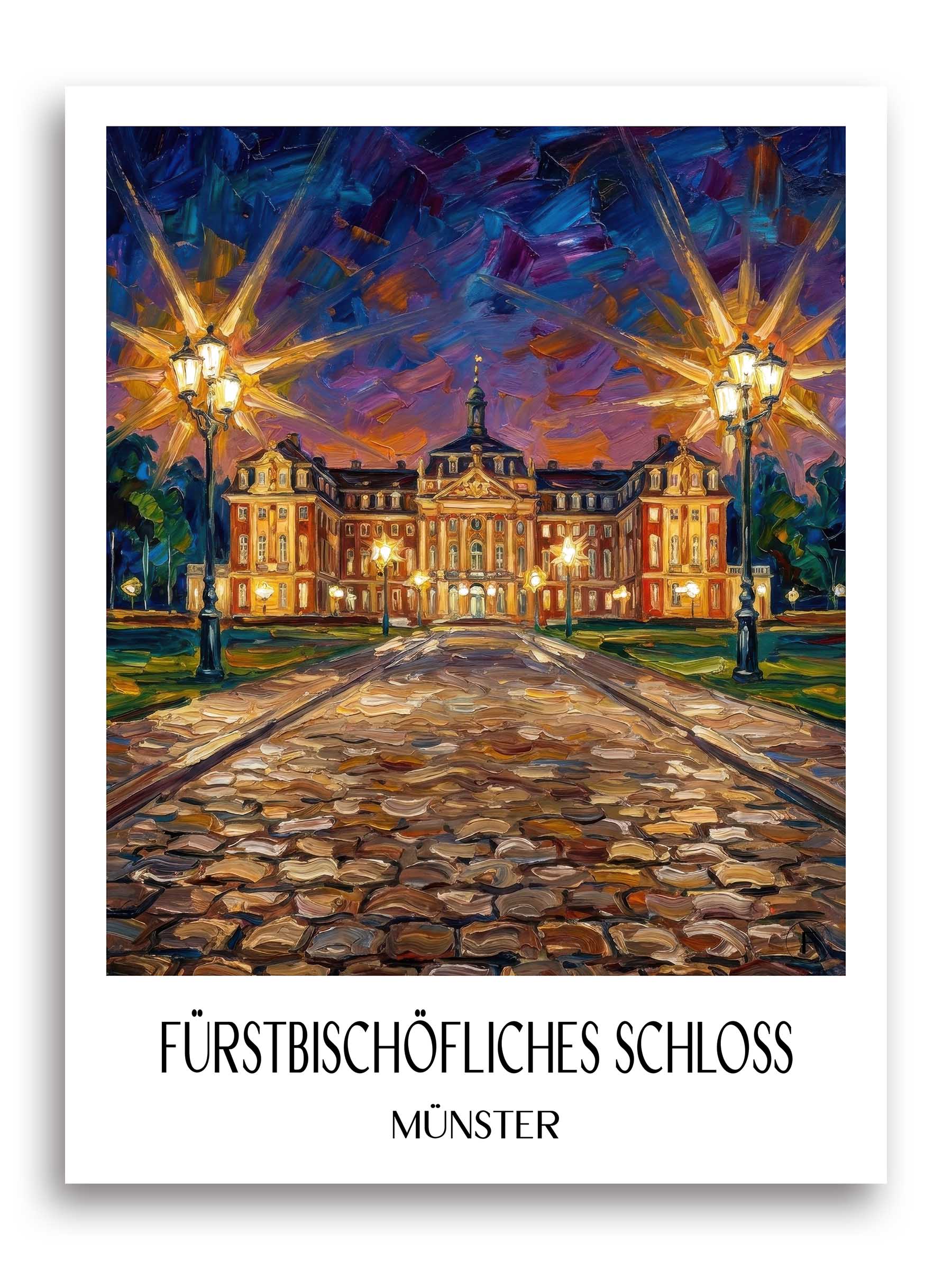 fürstbischöfliches-schloss-münster-deutschland-poster-oil-painting-oelgemaelde
