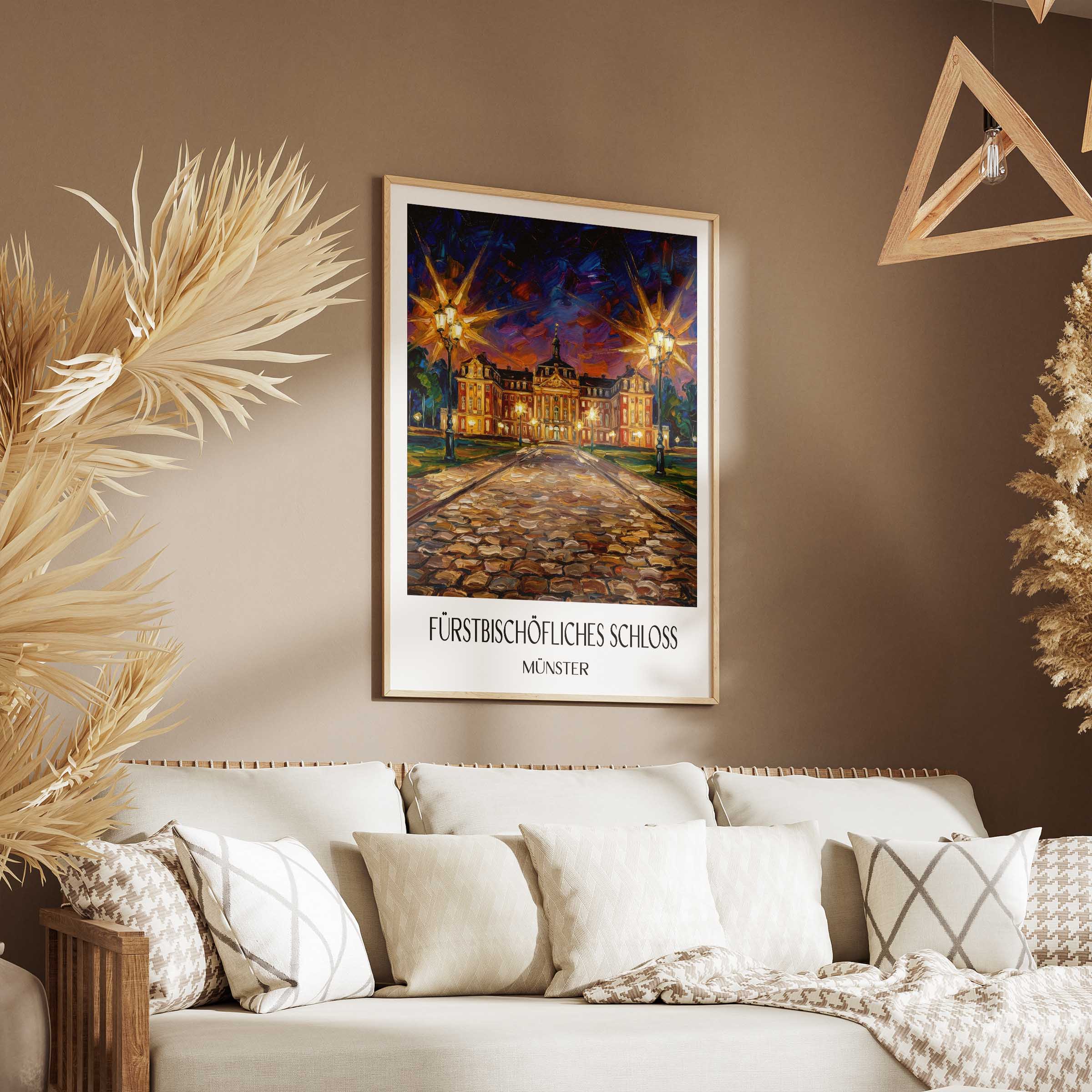 fürstbischöfliches-schloss-münster-deutschland-poster-oil-painting-oelgemaelde