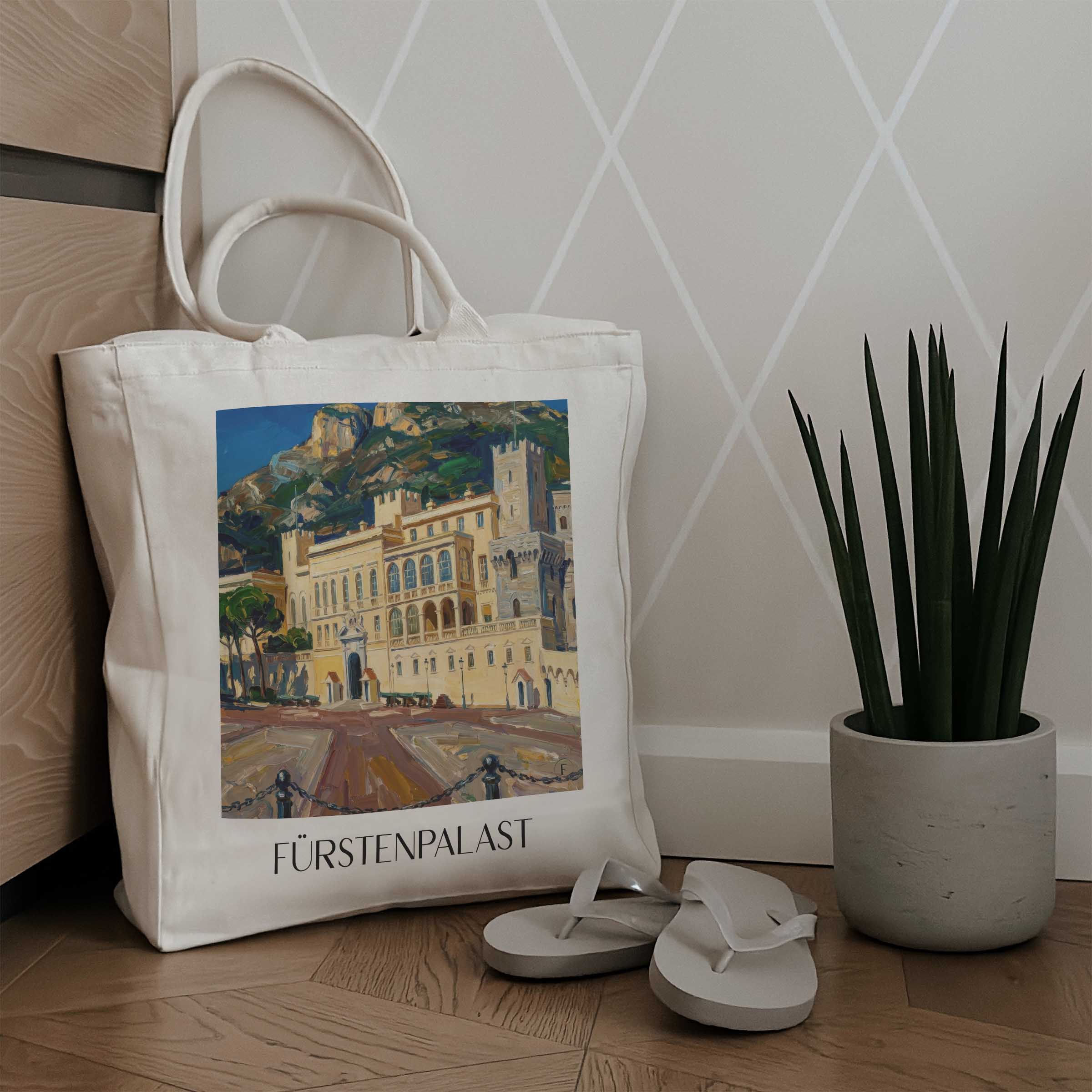 fürstenpalast-monaco-monaco-einkaufstasche-oil-painting-oelgemaelde