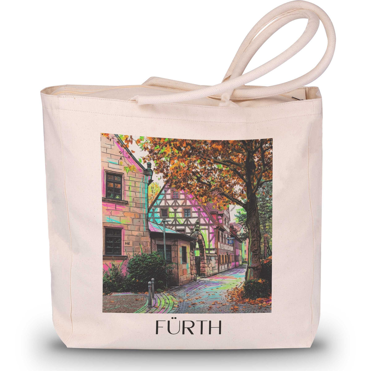 Fürth - Deutschland Tote Bag - Einkaufstasche im Tag Graffiti Stil - favplace