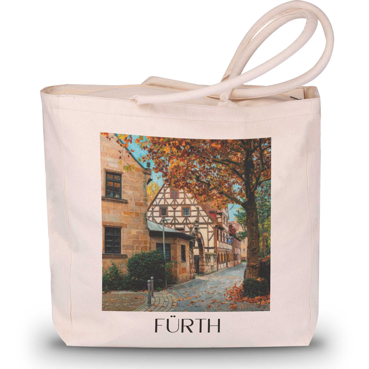 Fürth - Deutschland Tote Bag - Einkaufstasche im Ölgemälde Stil - favplace