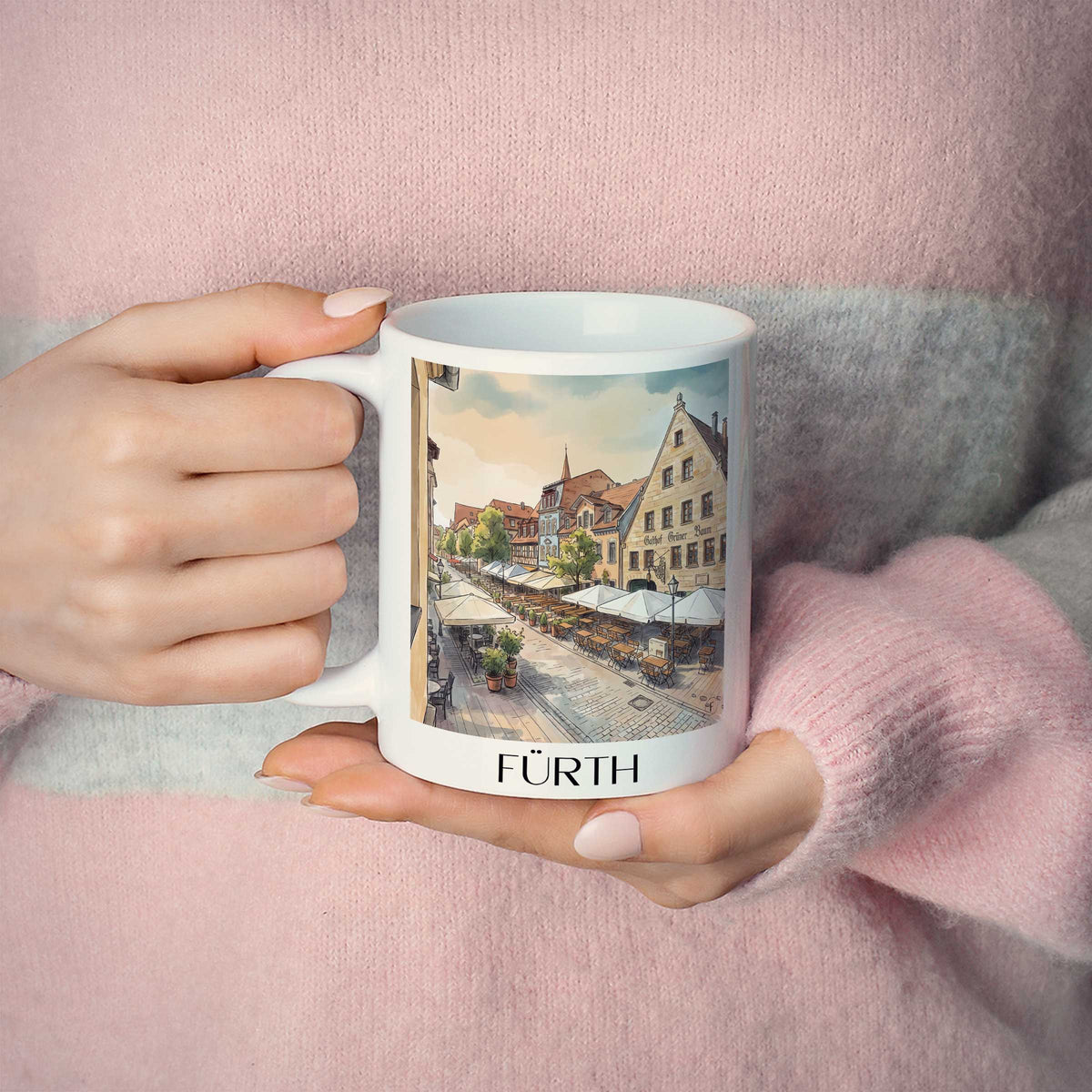 fürth-mittelfranken-deutschland-kaffeebecher-aquarell