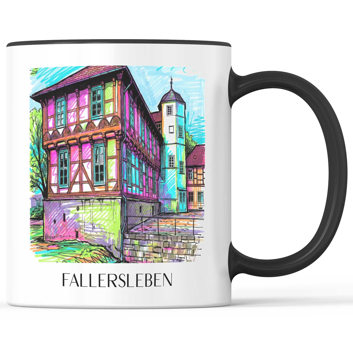 Fallersleben Kaffeebecher - Wolfsburg - Deutschland Becher - Kaffeetasse im Tag Graffiti Stil - favplace