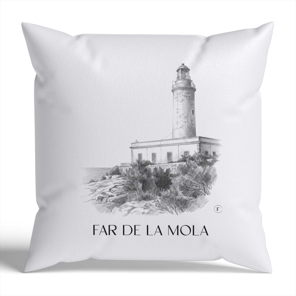 far-de-la-mola-formentera-spanien-kissenbezug-bleistift-zeichnung-drawing