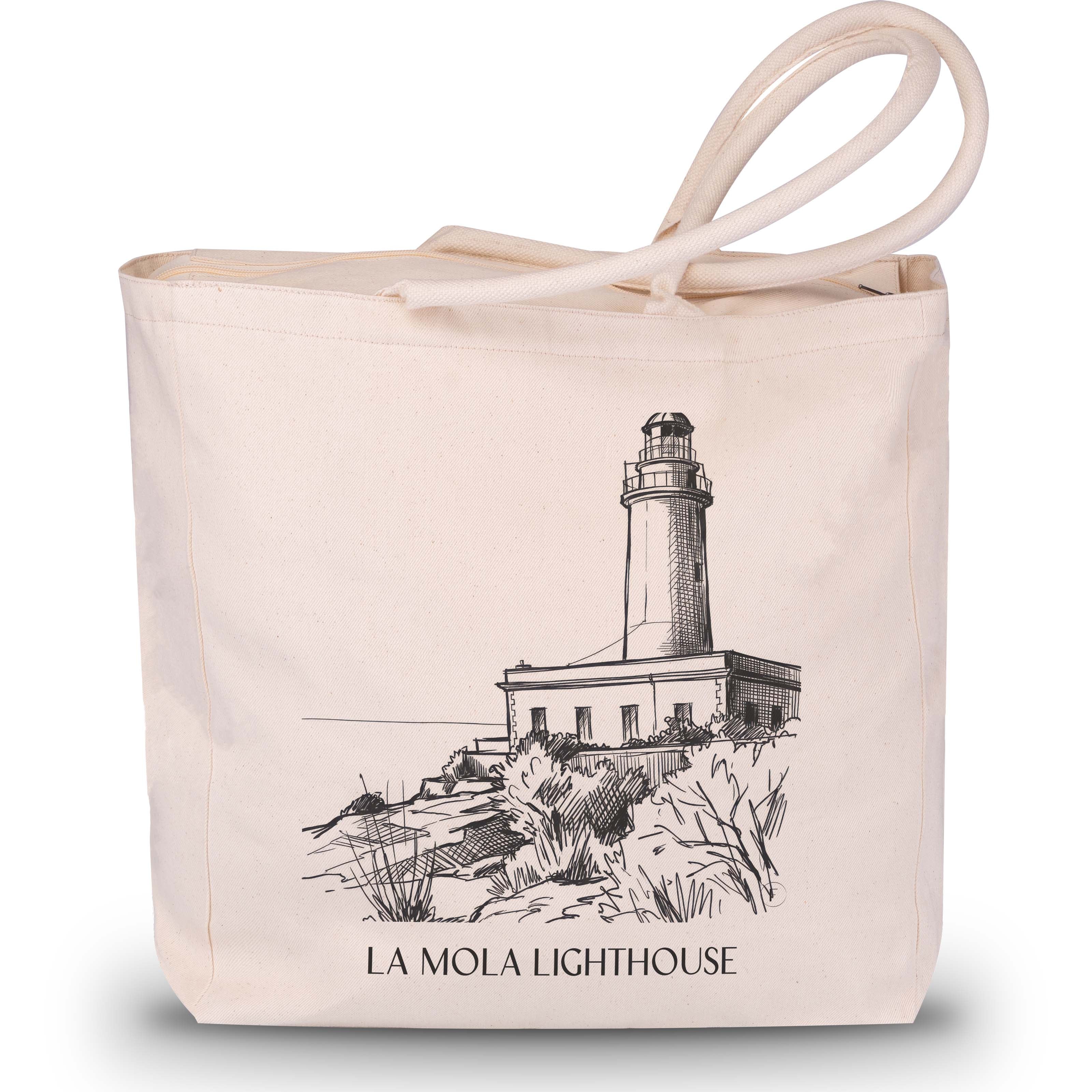 Far de la Mola Shopping Tasche - Formentera - Spanien Tote Bag - Einkaufstasche im Skizze Stil - favplace