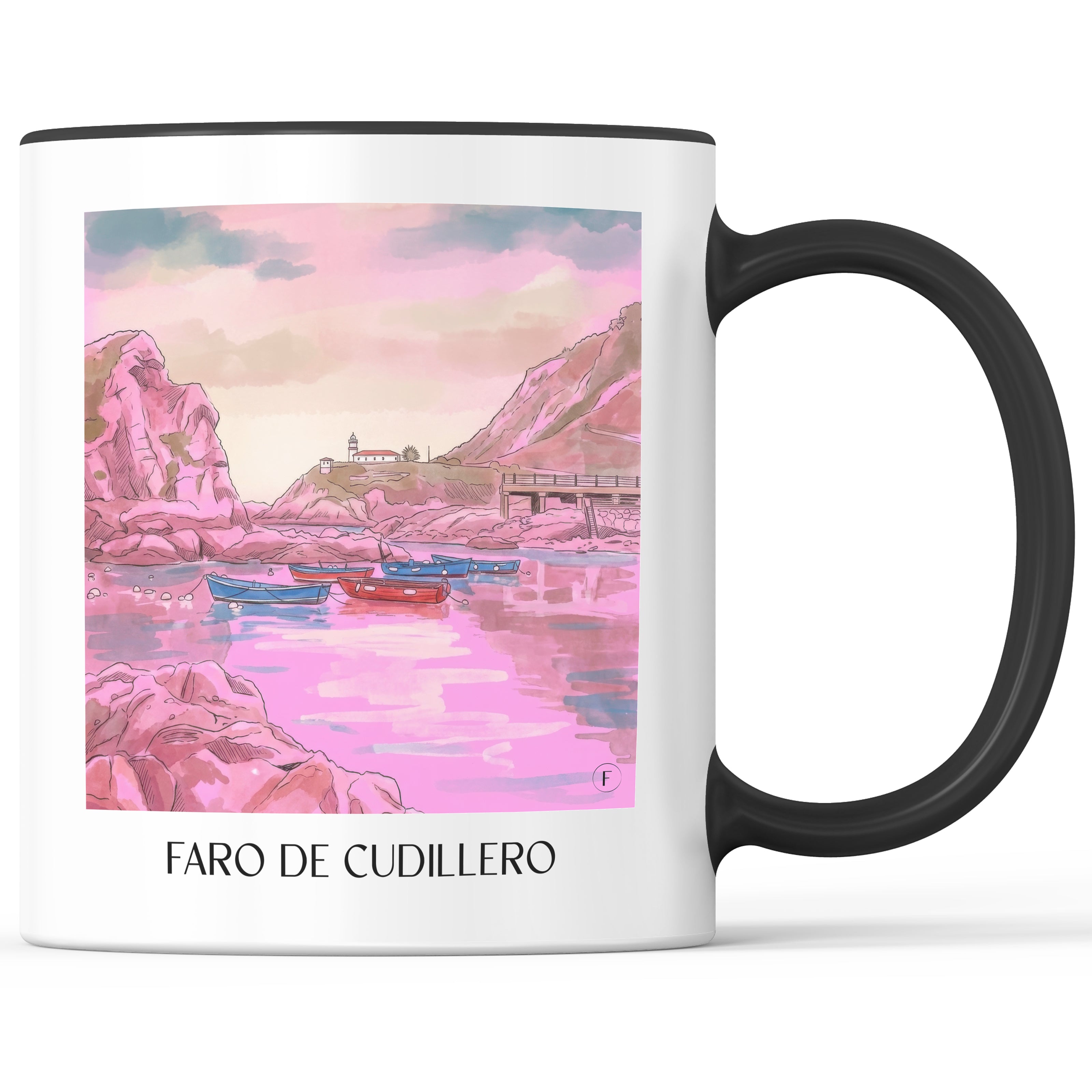 faro-de-cudillero-spanien-spanien-kaffeebecher-aquarell-pink-rosa