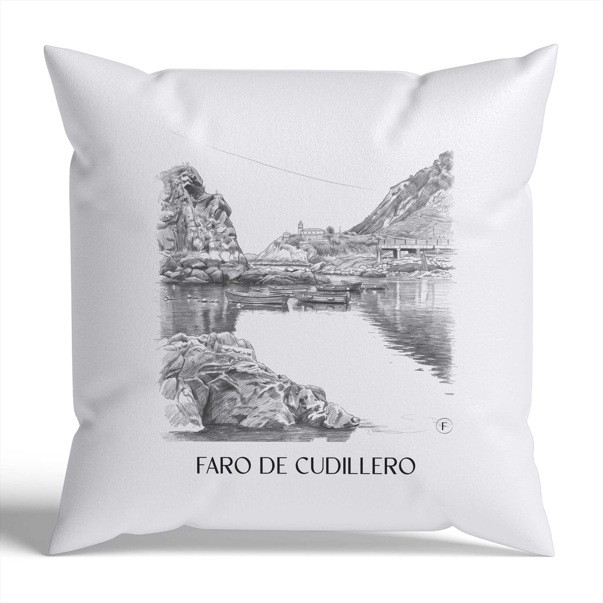 faro-de-cudillero-spanien-spanien-kissenbezug-bleistift-zeichnung-drawing