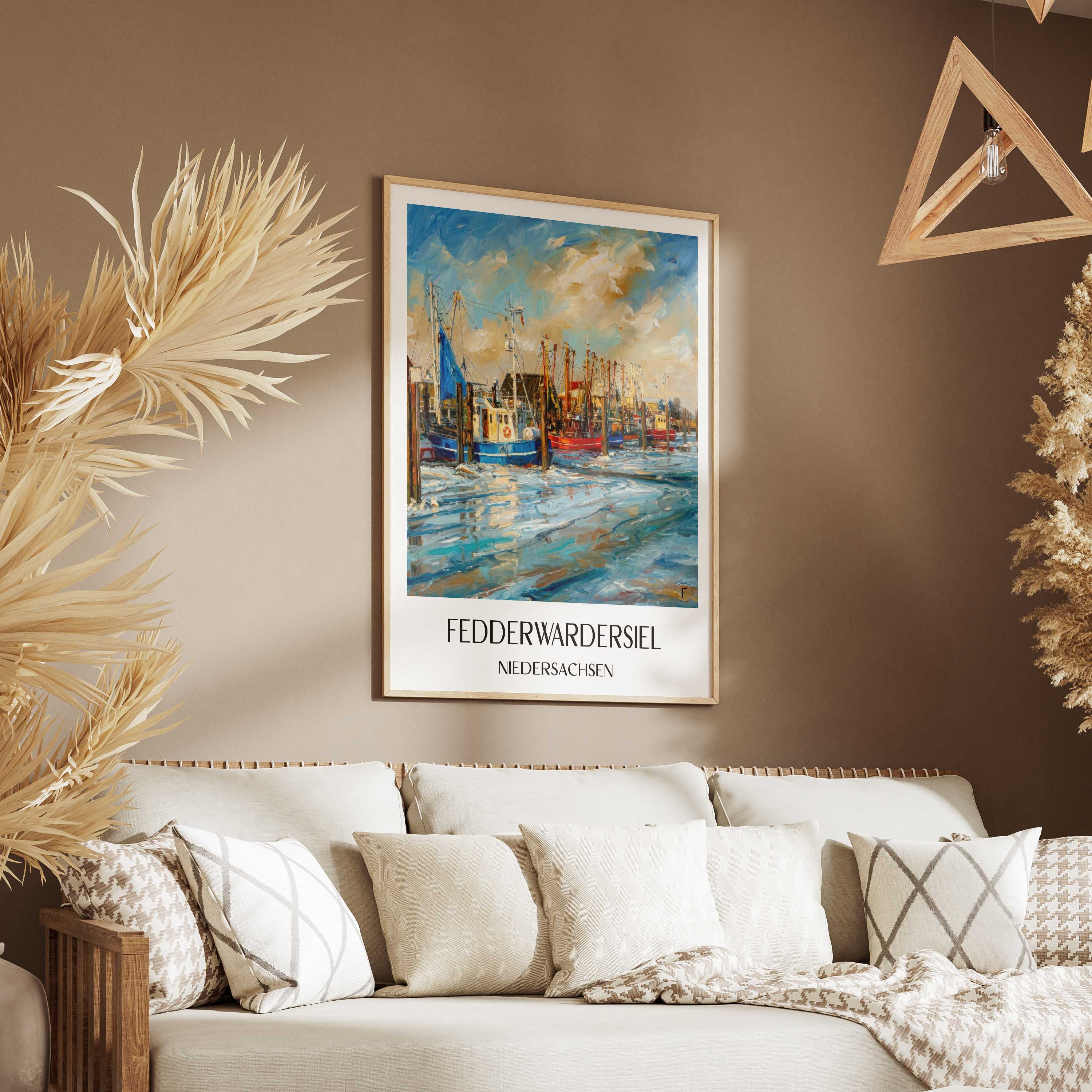 fedderwardersiel-niedersachsen-deutschland-poster-oil-painting-oelgemaelde