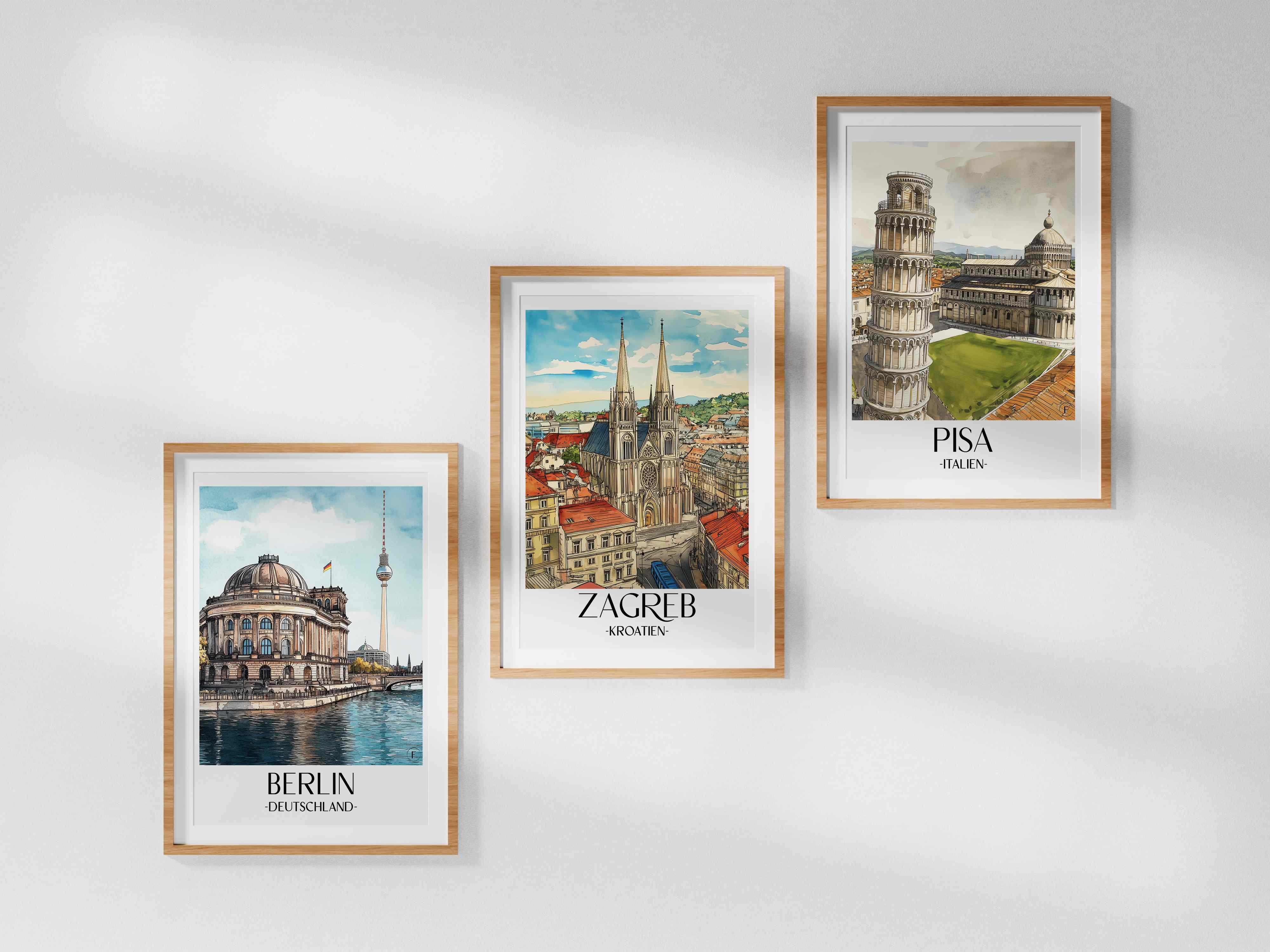 zagreb-kroatien-poster-aquarell