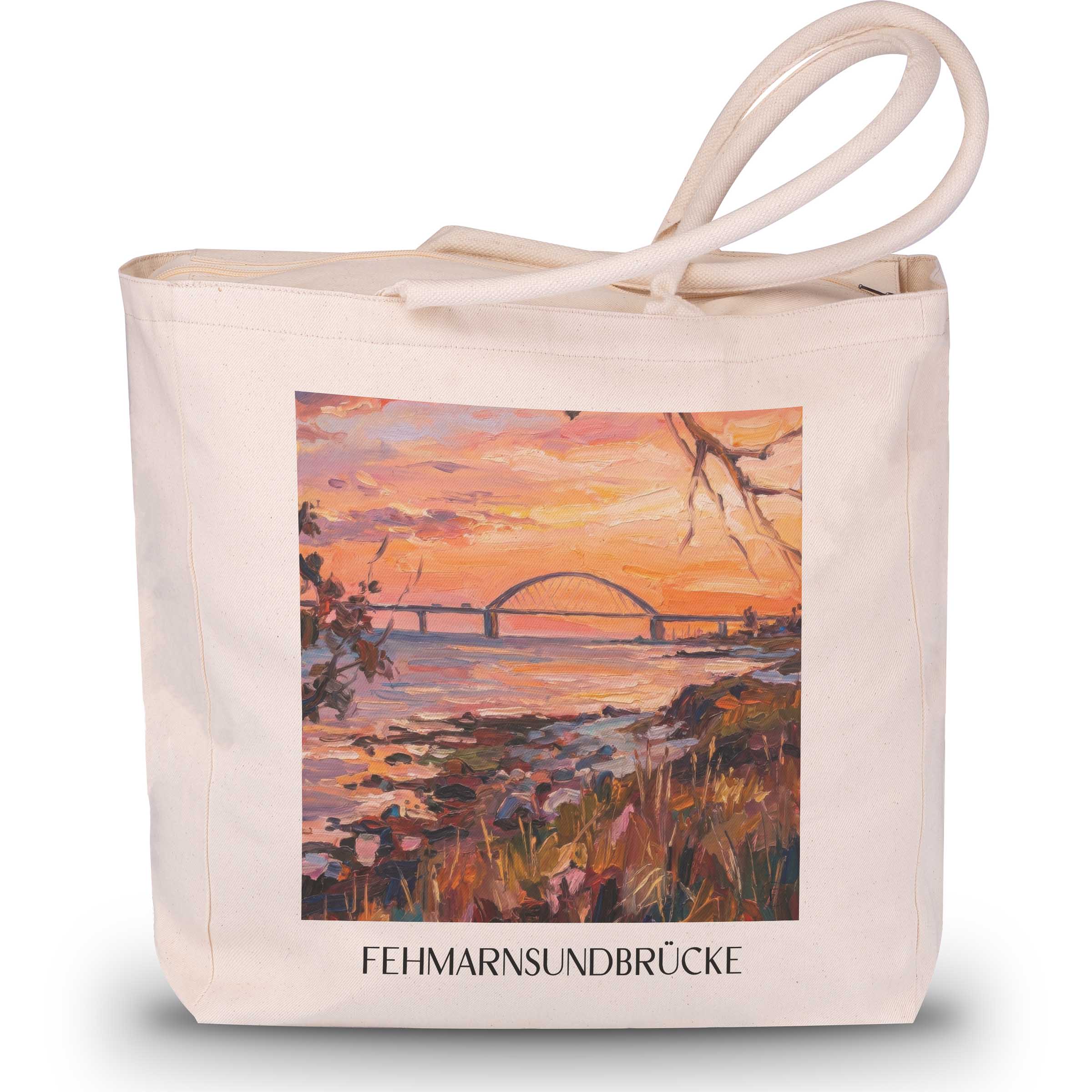 fehmarnsundbrücke-schleswig-holstein-deutschland-einkaufstasche-oil-painting-oelgemaelde
