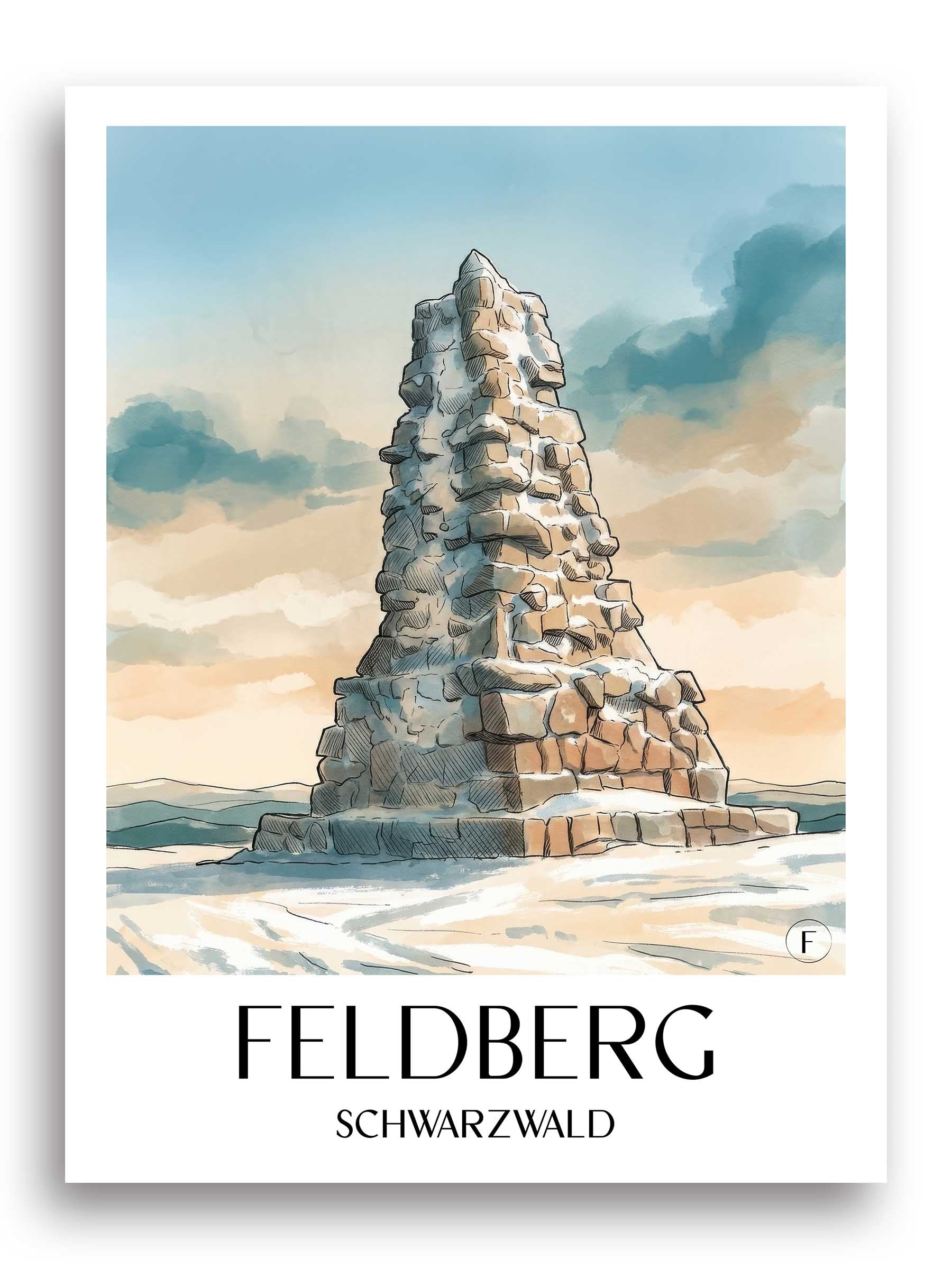 feldberg-schwarzwald-deutschland-poster-aquarell