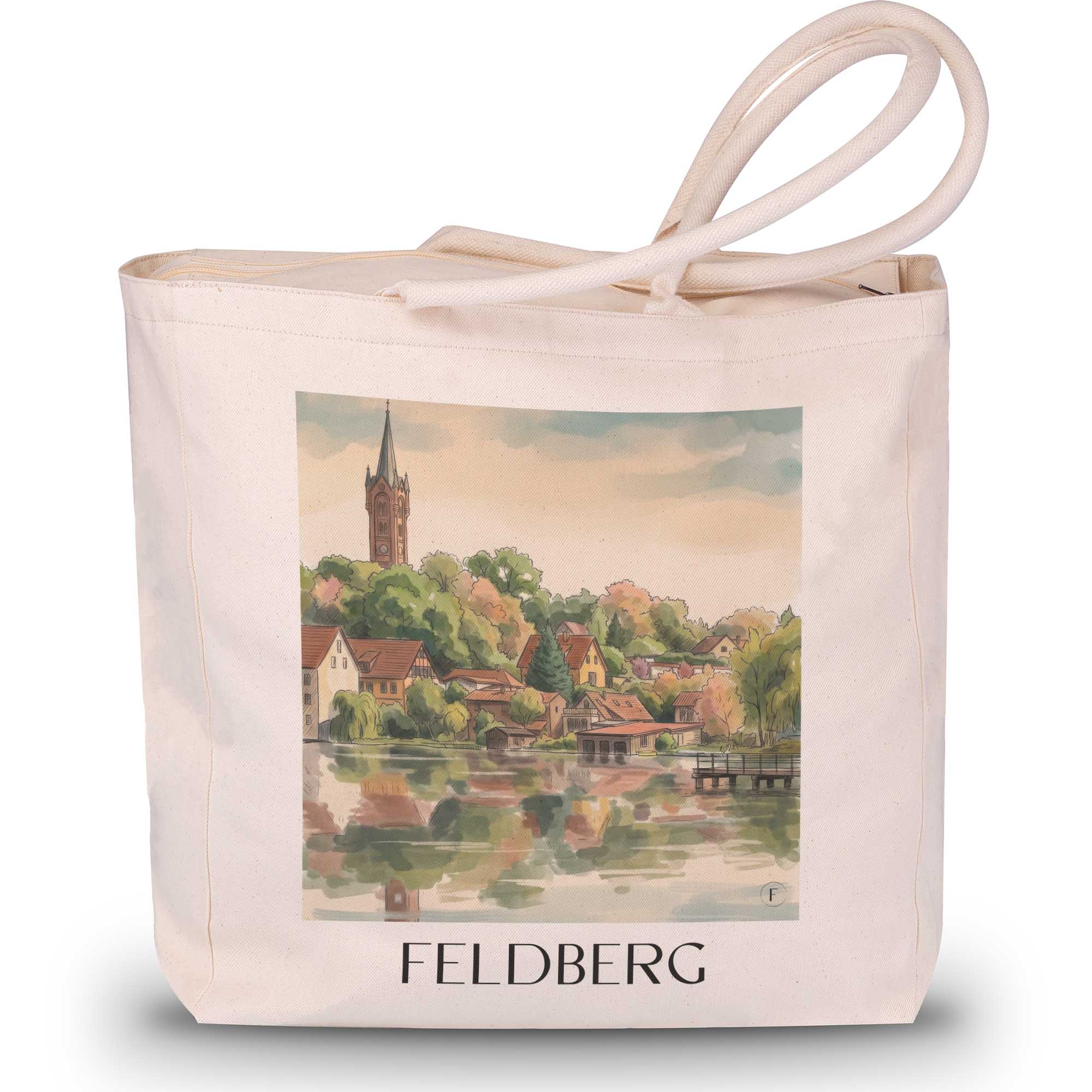 feldberg-mecklenburgische-seenplatte-deutschland-einkaufstasche-aquarell