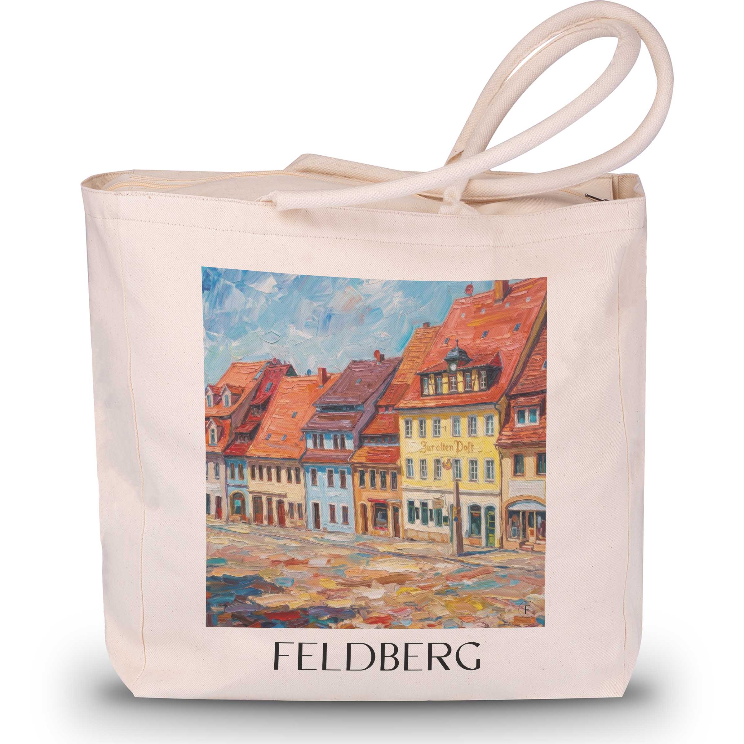 feldberg-mecklenburgische-seenplatte-deutschland-einkaufstasche-oil-painting-oelgemaelde