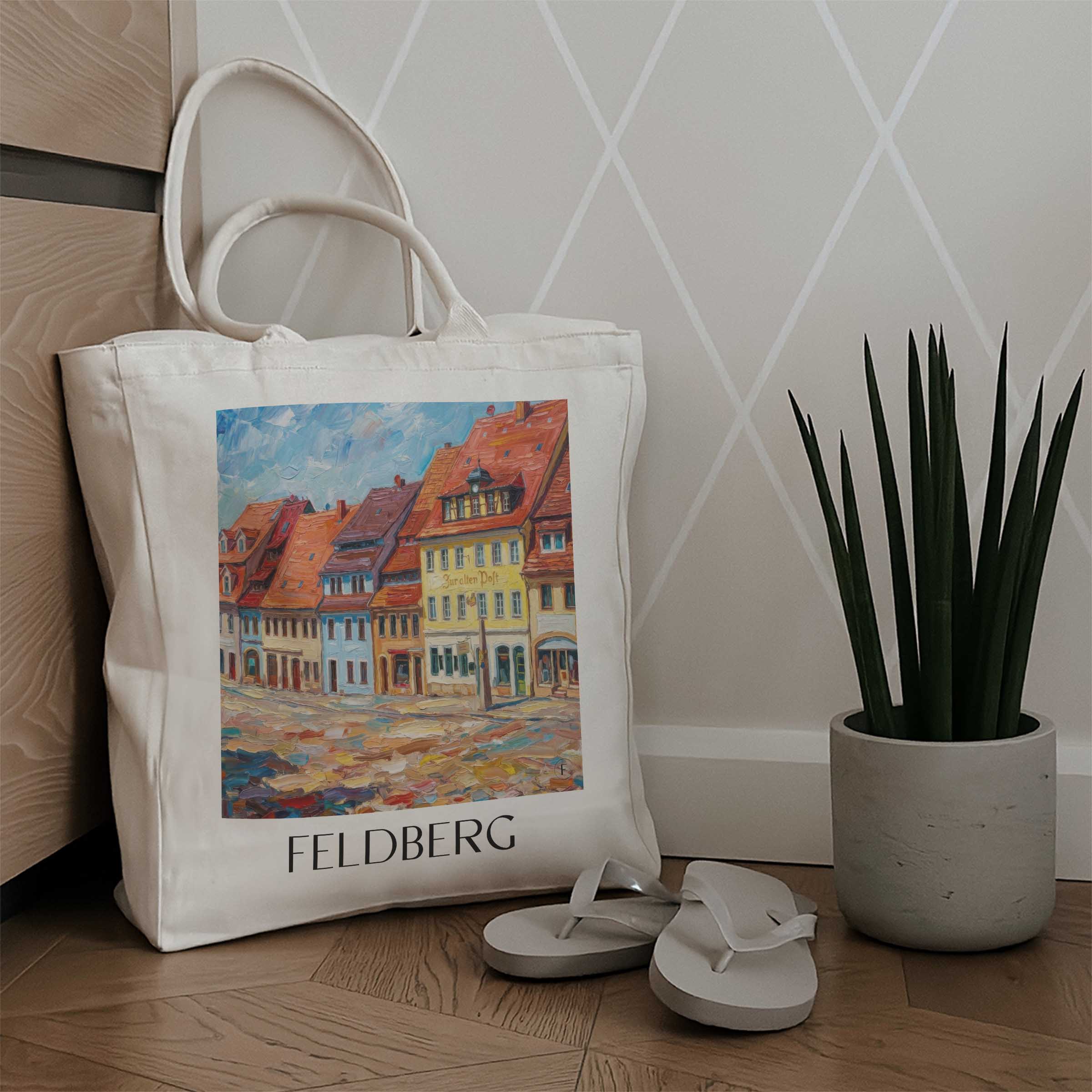 feldberg-mecklenburgische-seenplatte-deutschland-einkaufstasche-oil-painting-oelgemaelde