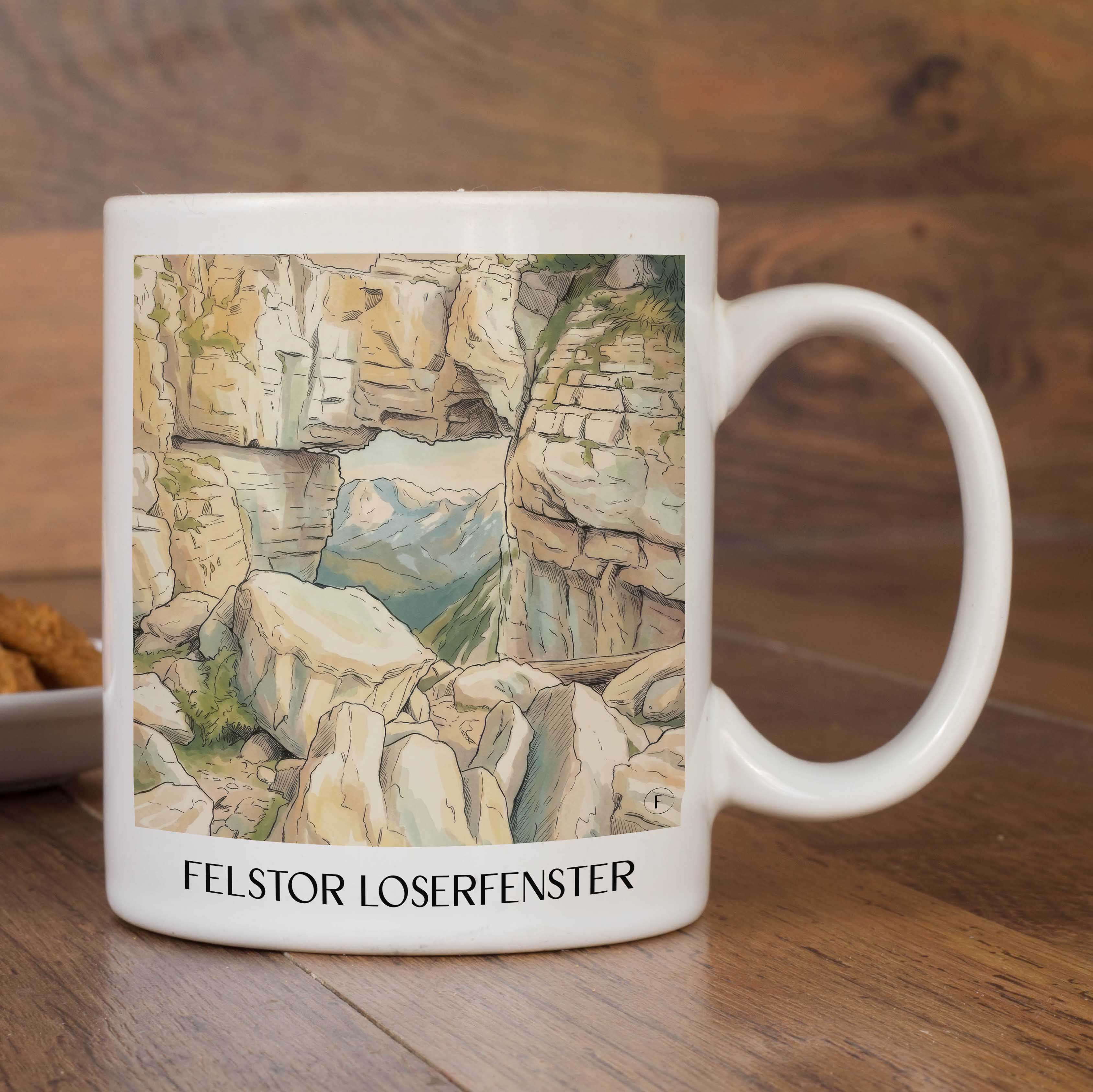 felstor-loserfenster-steiermark-österreich-kaffeebecher-aquarell