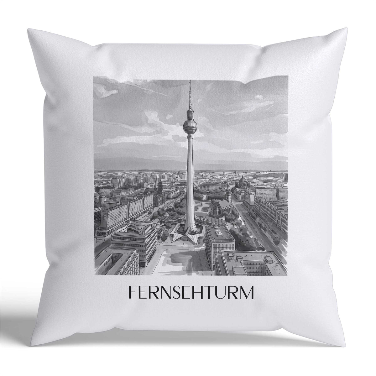 fernsehturm-berlin-deutschland-kissenbezug-aquarell-schwarz-weiss