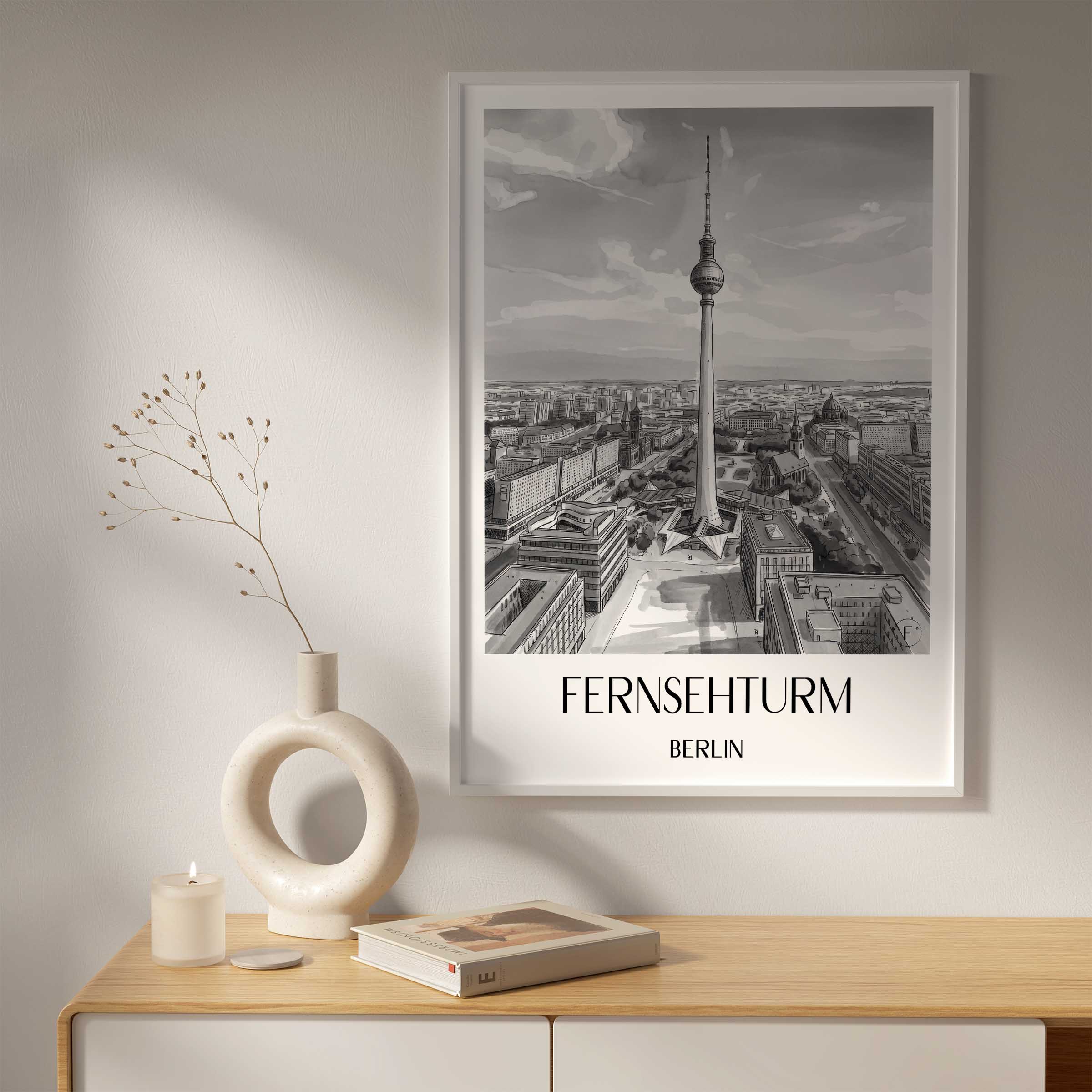 fernsehturm-berlin-deutschland-poster-aquarell-schwarz-weiss