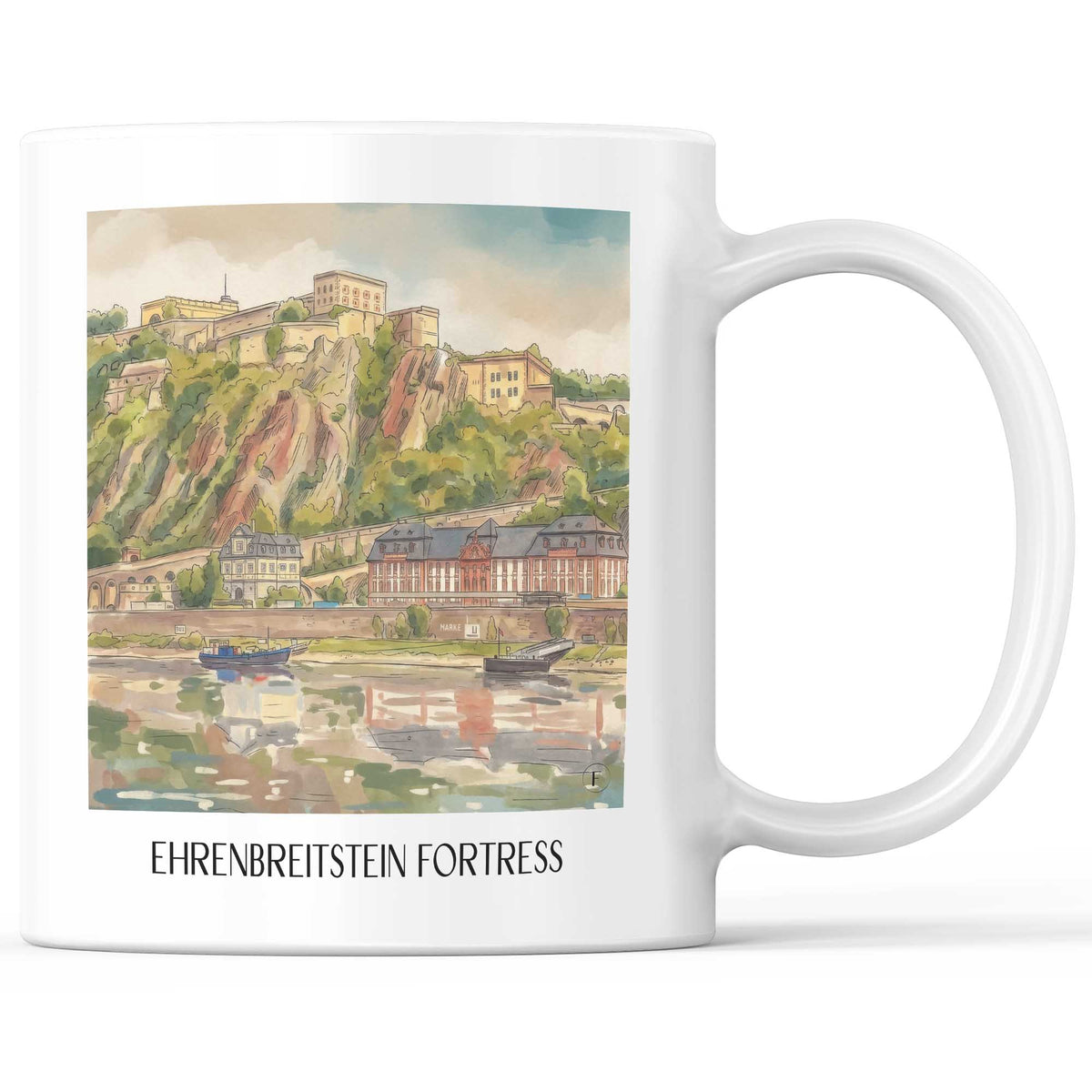 Festung Ehrenbreitstein
Kaffeebecher - Koblenz - Deutschland Becher - Kaffeetasse im Aquarell Stil - favplace