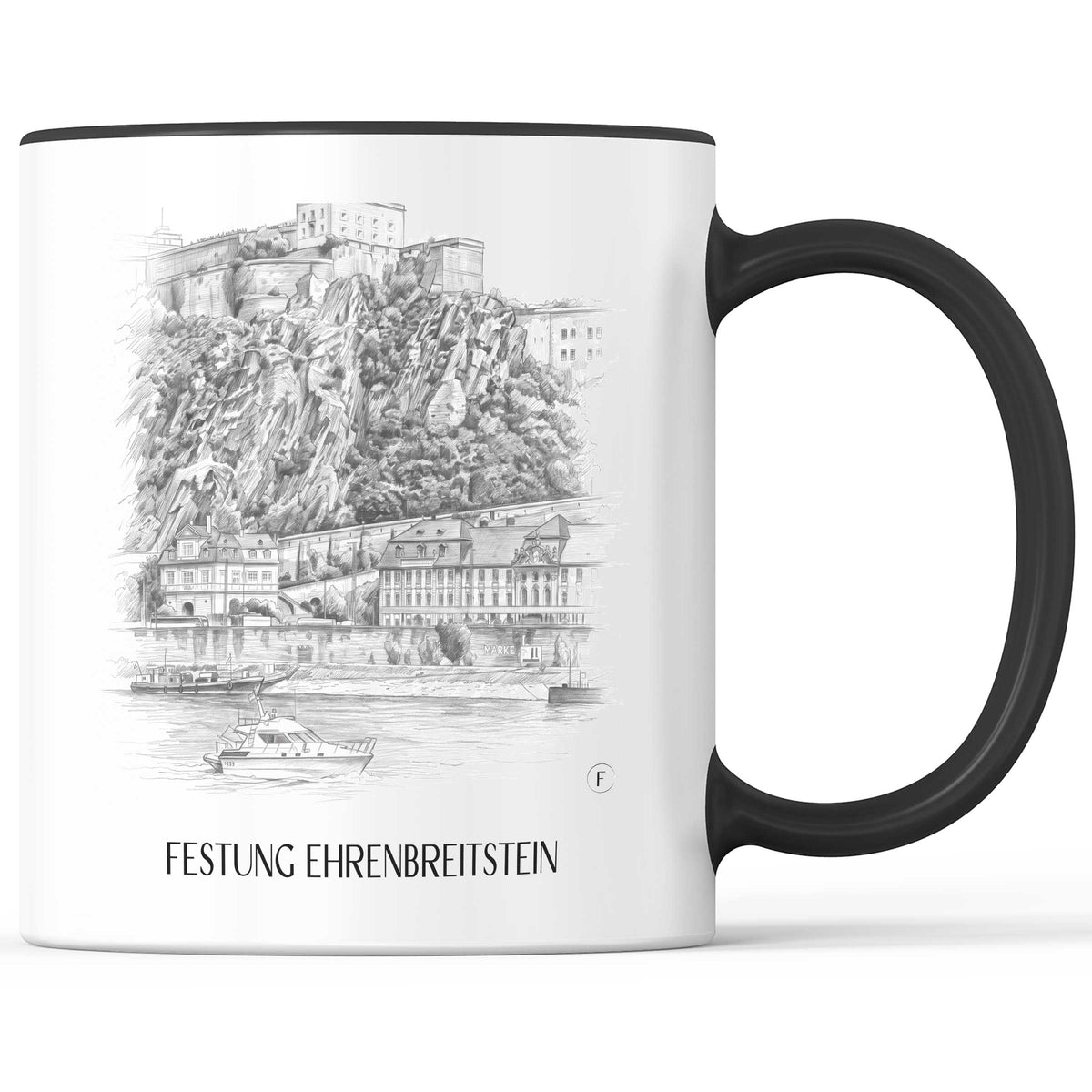 festung-ehrenbreitstein
-koblenz-deutschland-kaffeebecher-bleistift-zeichnung-drawing