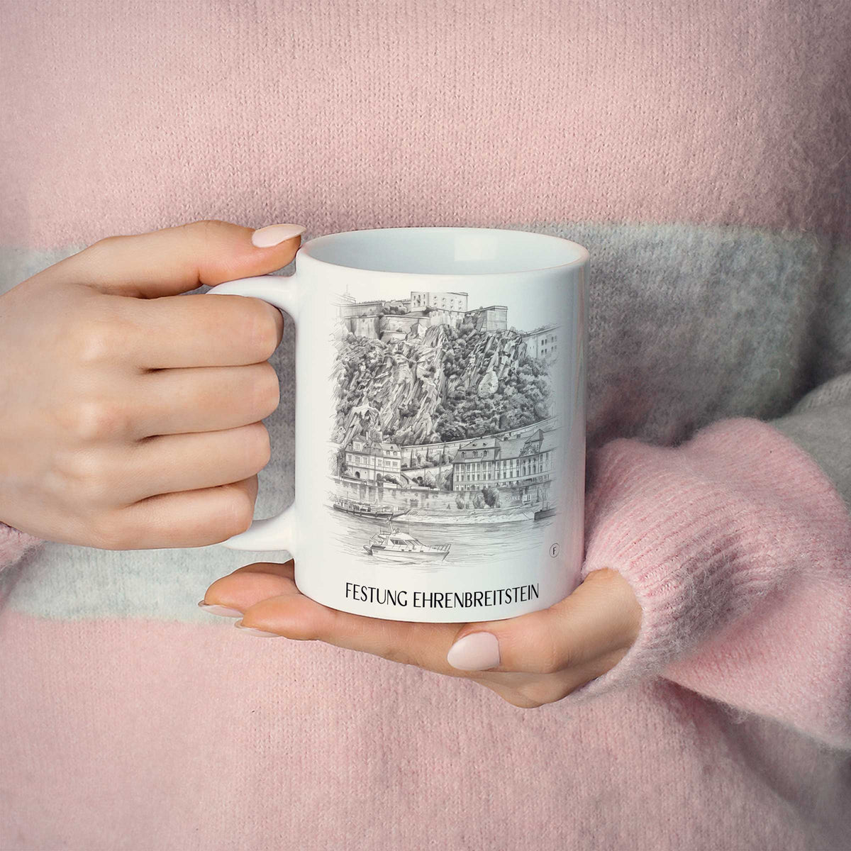 festung-ehrenbreitstein
-koblenz-deutschland-kaffeebecher-bleistift-zeichnung-drawing