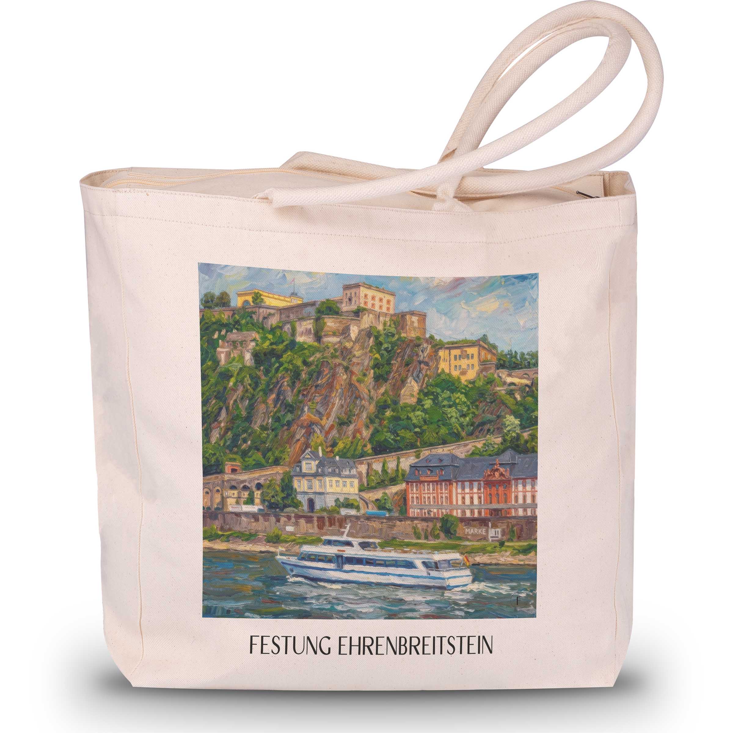festung-ehrenbreitstein
-koblenz-deutschland-einkaufstasche-oil-painting-oelgemaelde