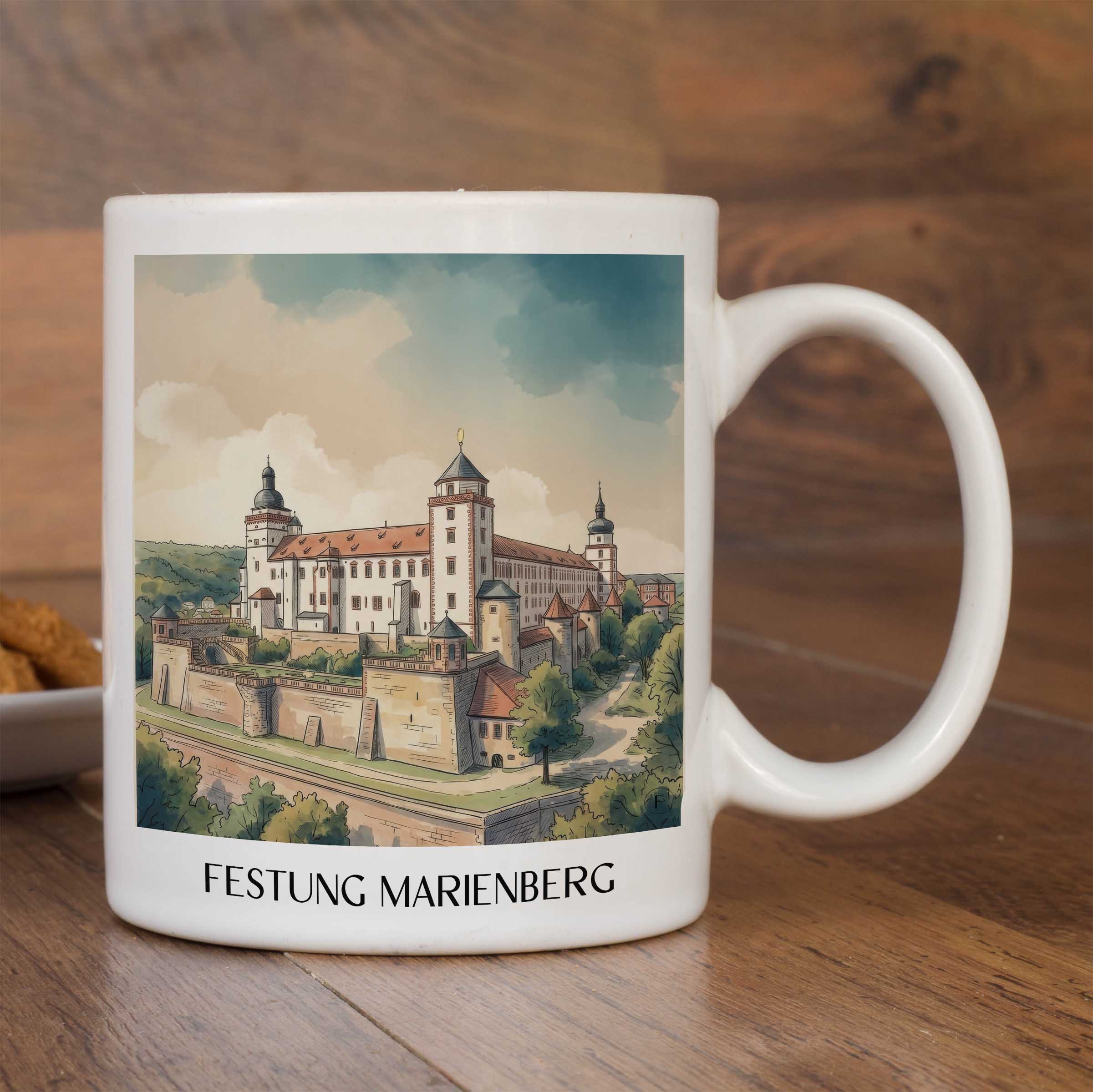 festung-marienberg-würzburg-deutschland-kaffeebecher-aquarell