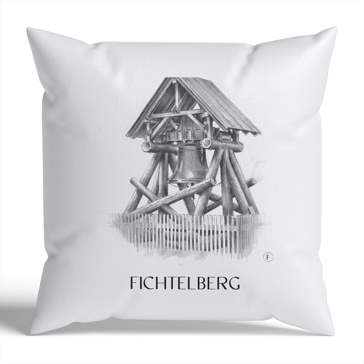 Fichtelberg Kissenhülle - Zierkissen Bezug - Erzgebirge - Deutschland Kissen bzw. Kissenbezug im Zeichnung Stil - favplace