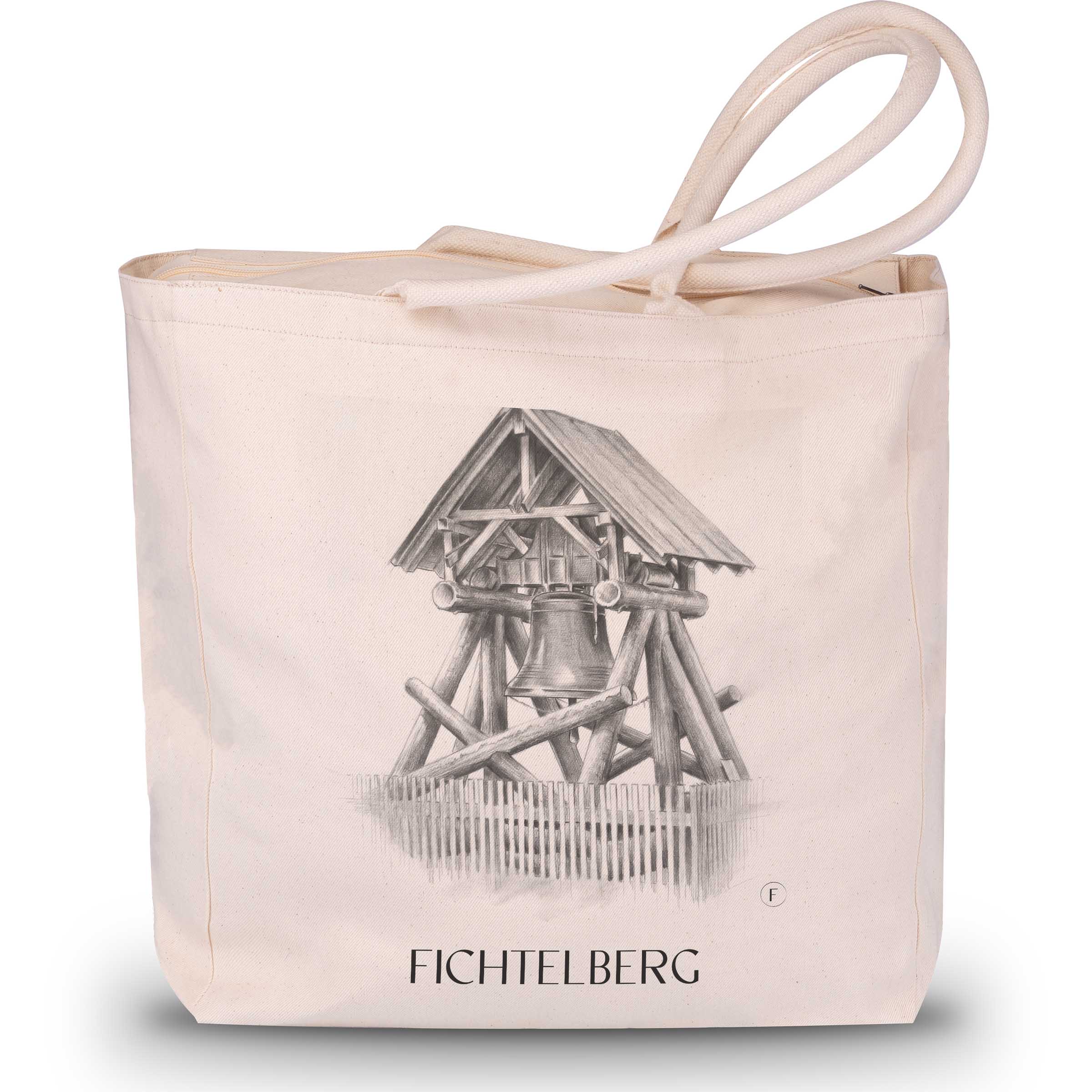 Fichtelberg Shopping Tasche - Erzgebirge - Deutschland Tote Bag - Einkaufstasche im Zeichnung Stil