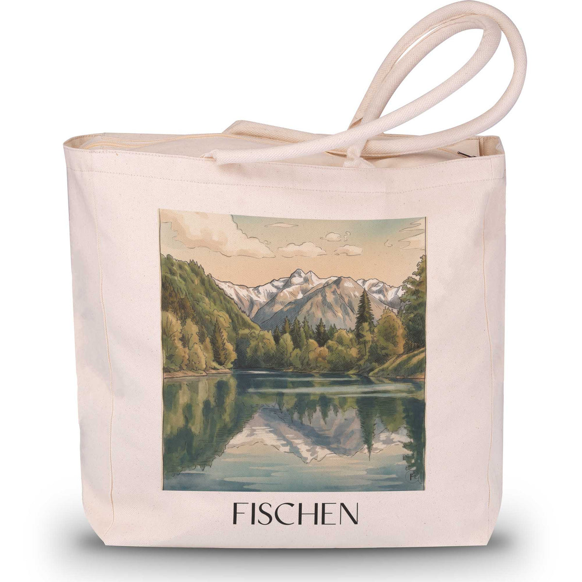 fischen--oberallgäu-deutschland-einkaufstasche-aquarell