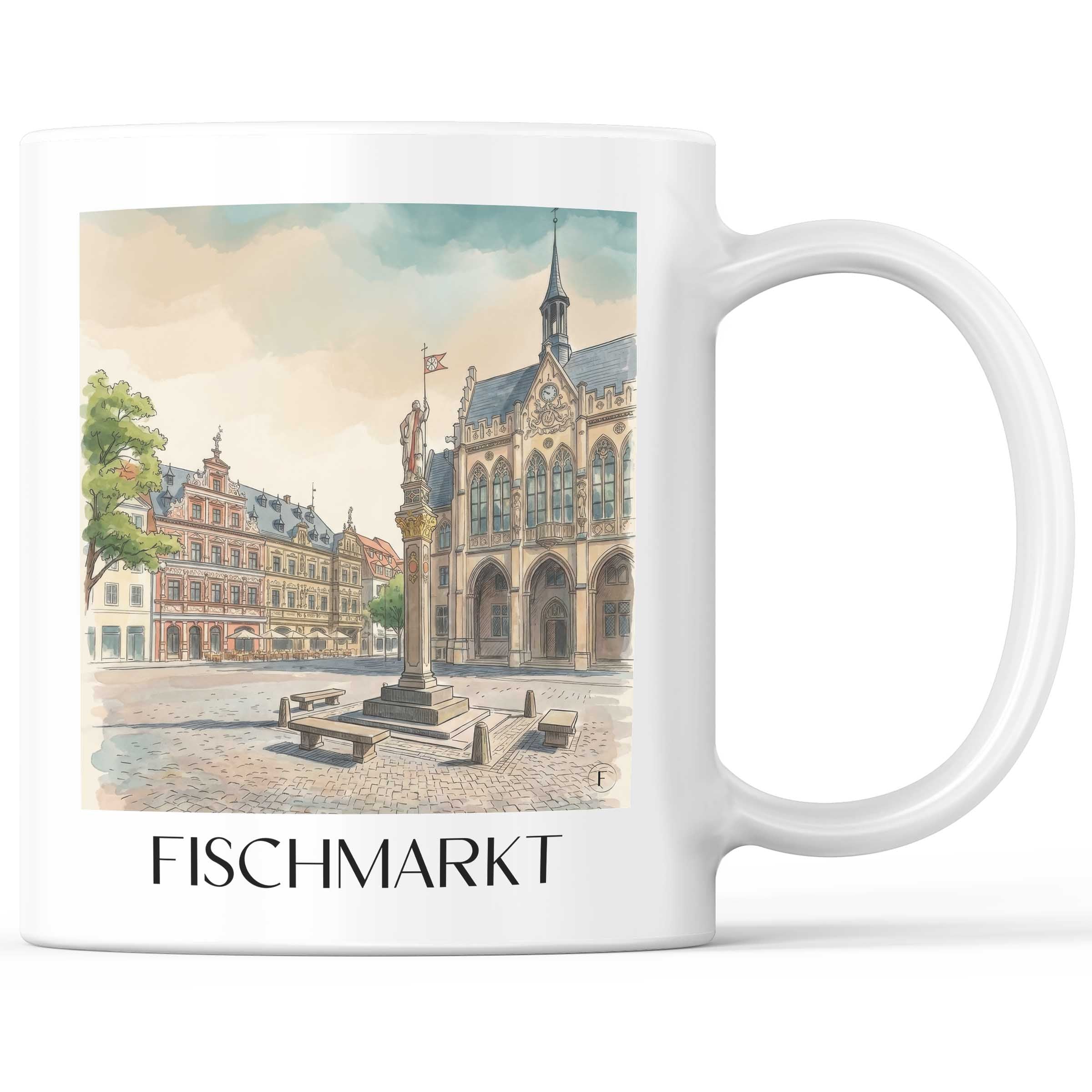 fischmarkt-erfurt-deutschland-kaffeebecher-aquarell