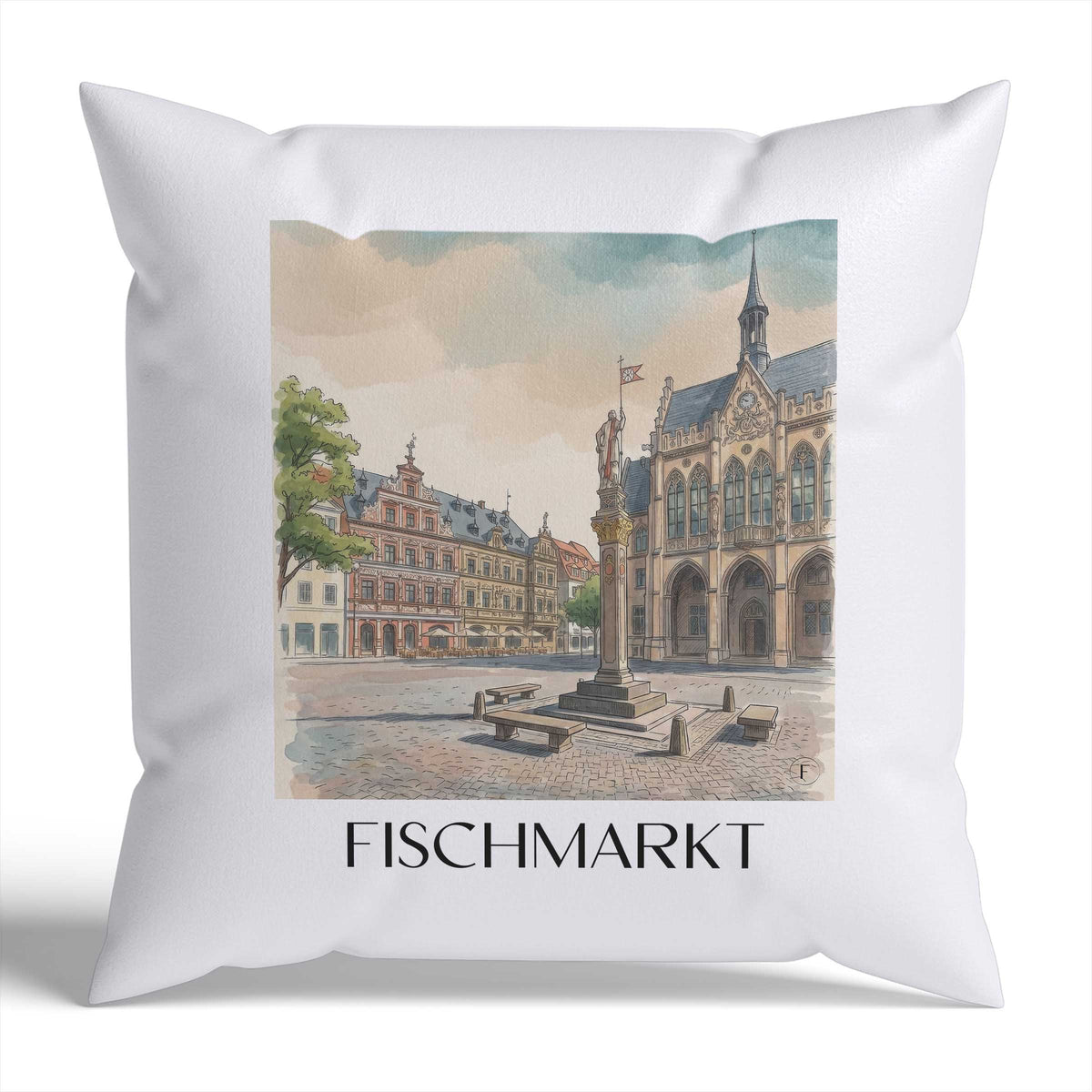 fischmarkt-erfurt-deutschland-kissenbezug-aquarell