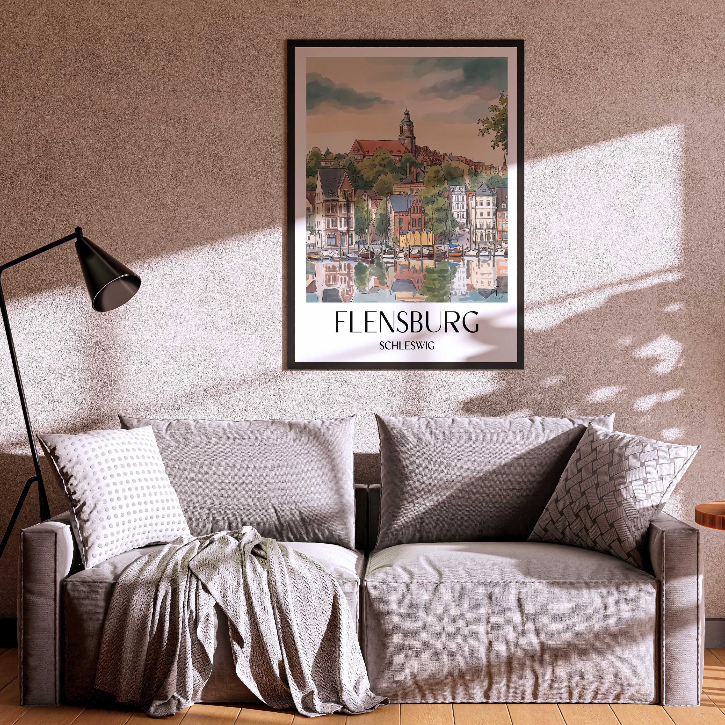 flensburg-schleswig-deutschland-poster-aquarell