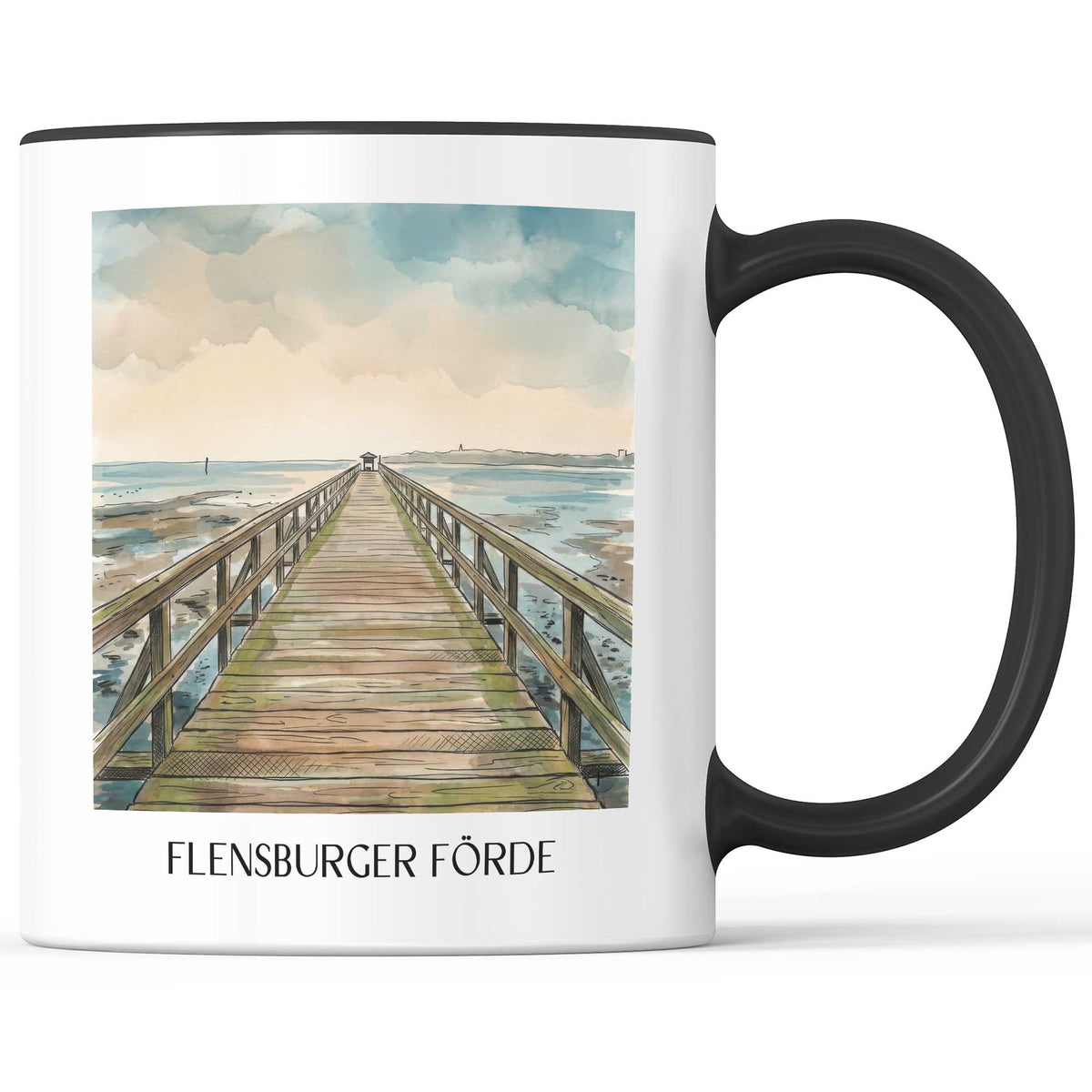 flensburger-förde-schleswig-deutschland-kaffeebecher-aquarell