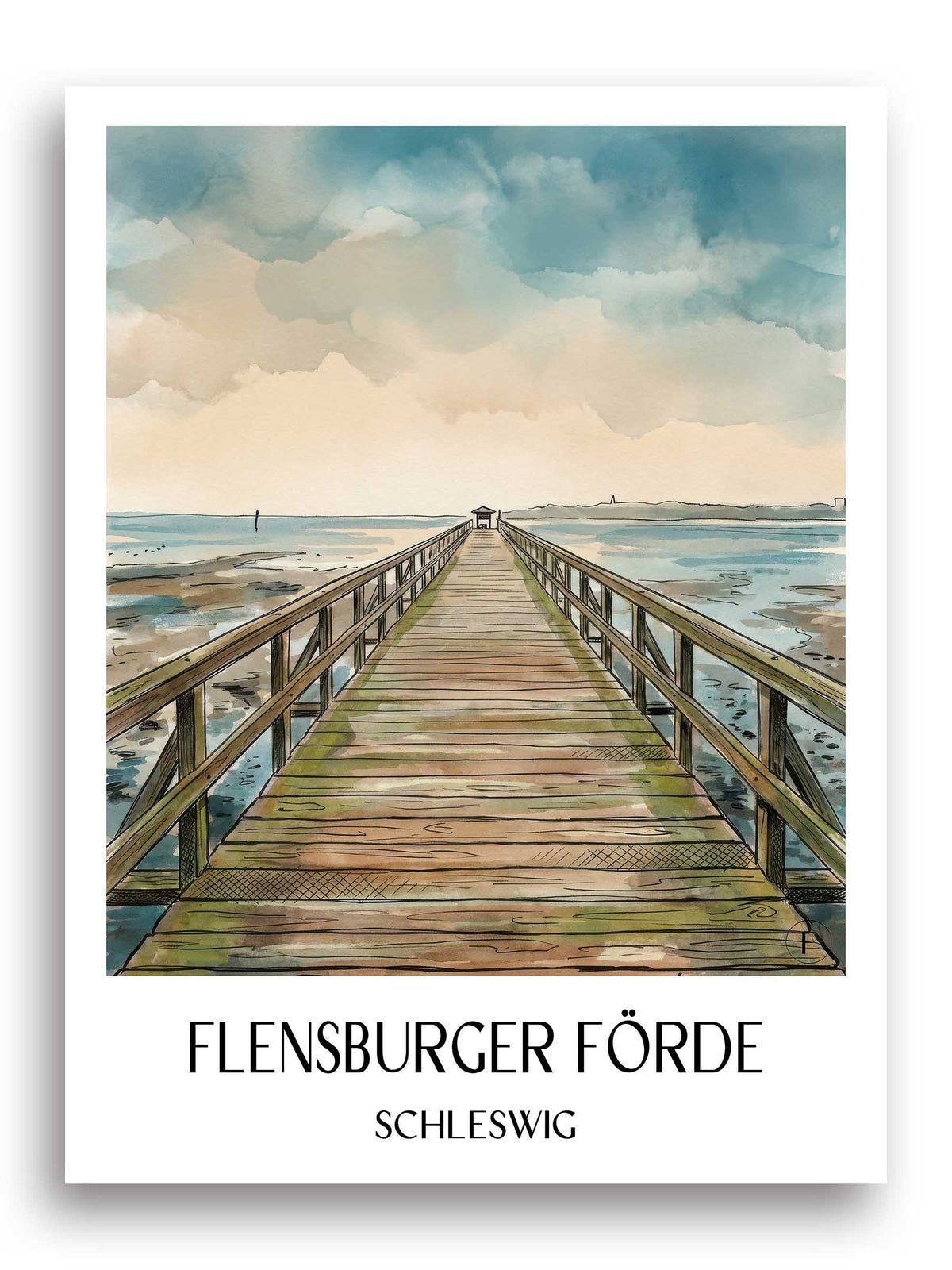 flensburger-förde-schleswig-deutschland-poster-aquarell
