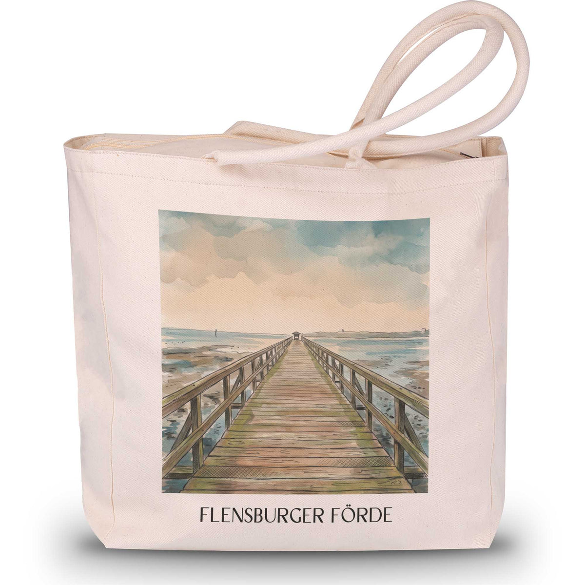 flensburger-förde-schleswig-deutschland-einkaufstasche-aquarell