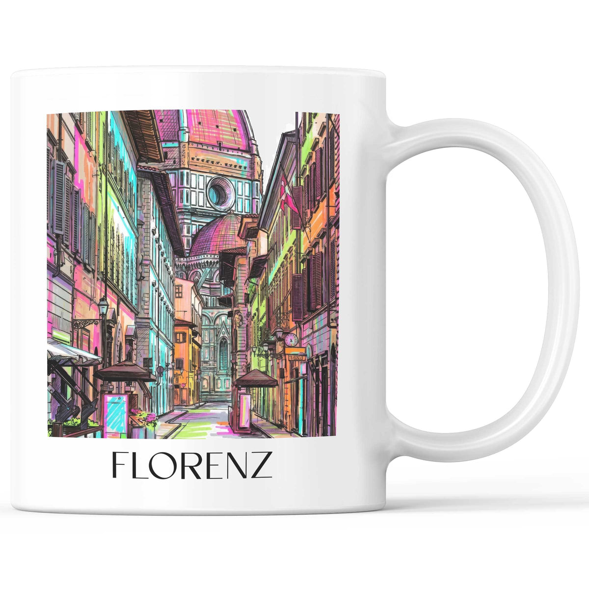 Florenz - Italien Becher - Kaffeetasse im Tag Graffiti Stil - favplace