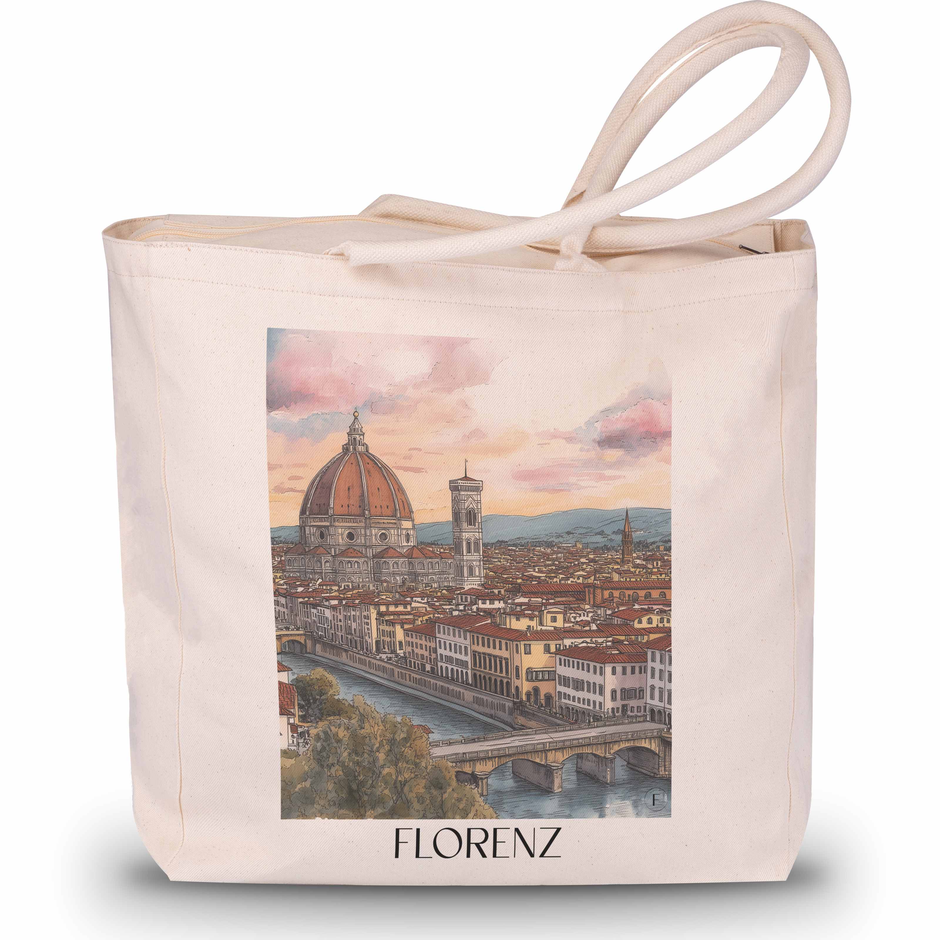 florenz-italien-einkaufstasche-aquarell