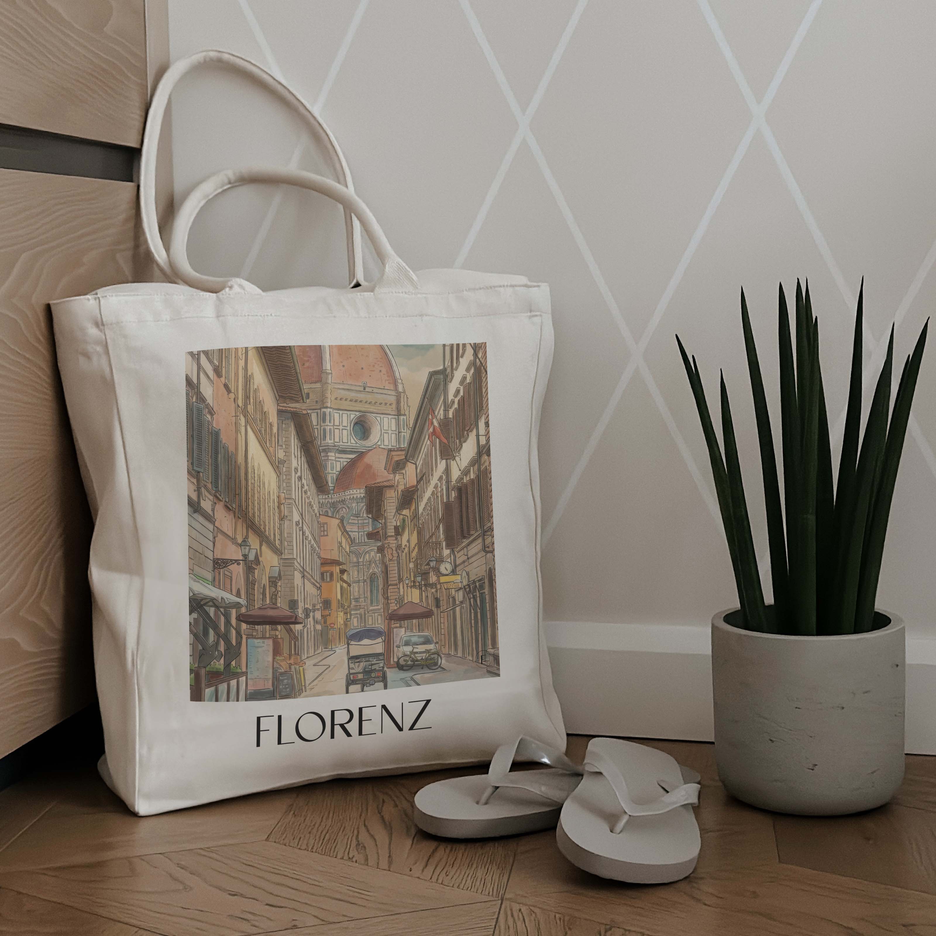 florenz-italien-einkaufstasche-aquarell