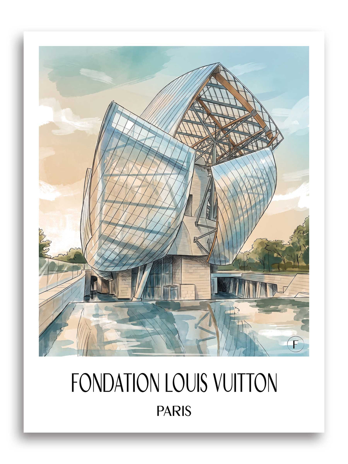 fondation-louis-vuitton-paris-frankreich-poster-aquarell