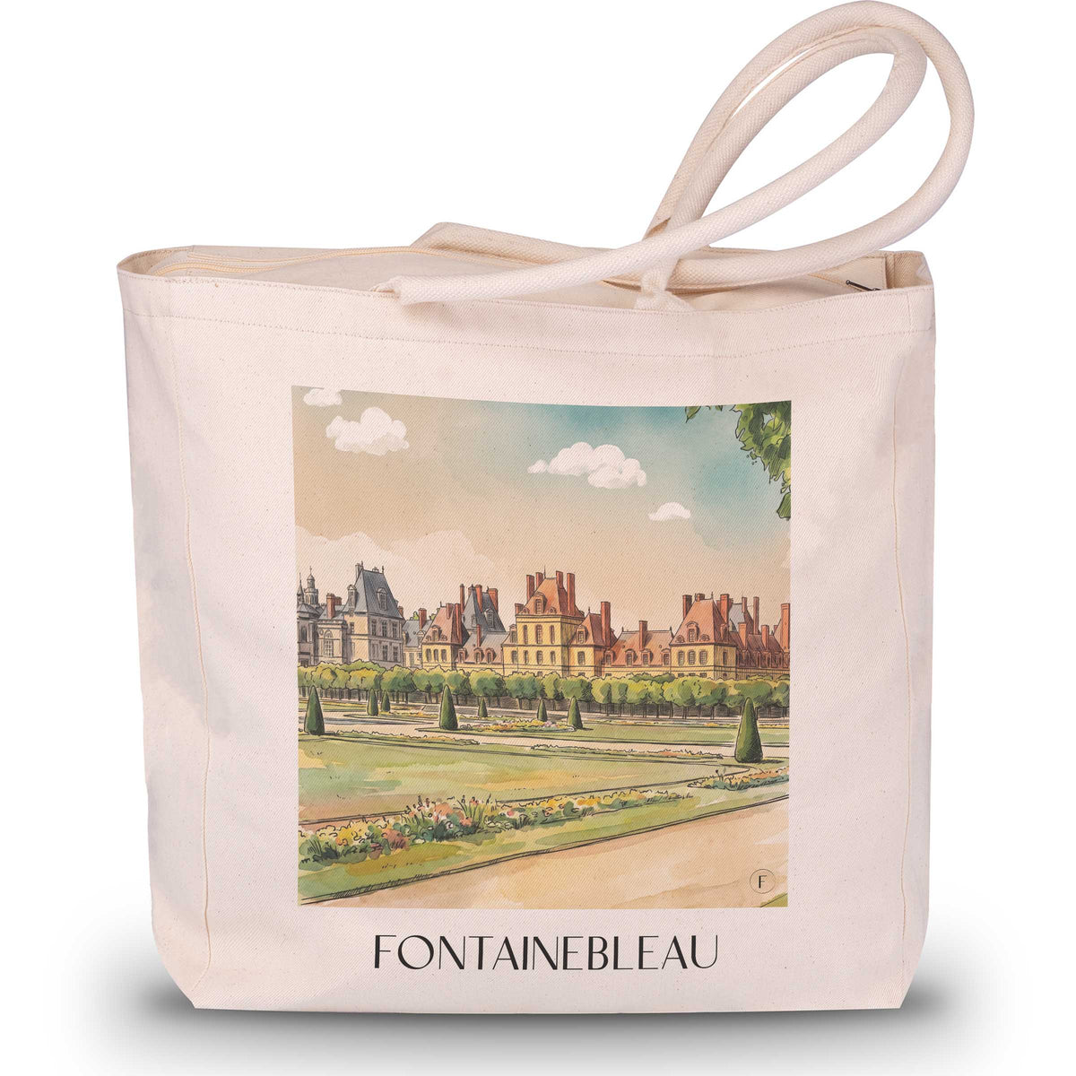 Fontainebleau Shopping Tasche - Gâtinais Français - Frankreich Tote Bag - Einkaufstasche im Aquarell Stil
