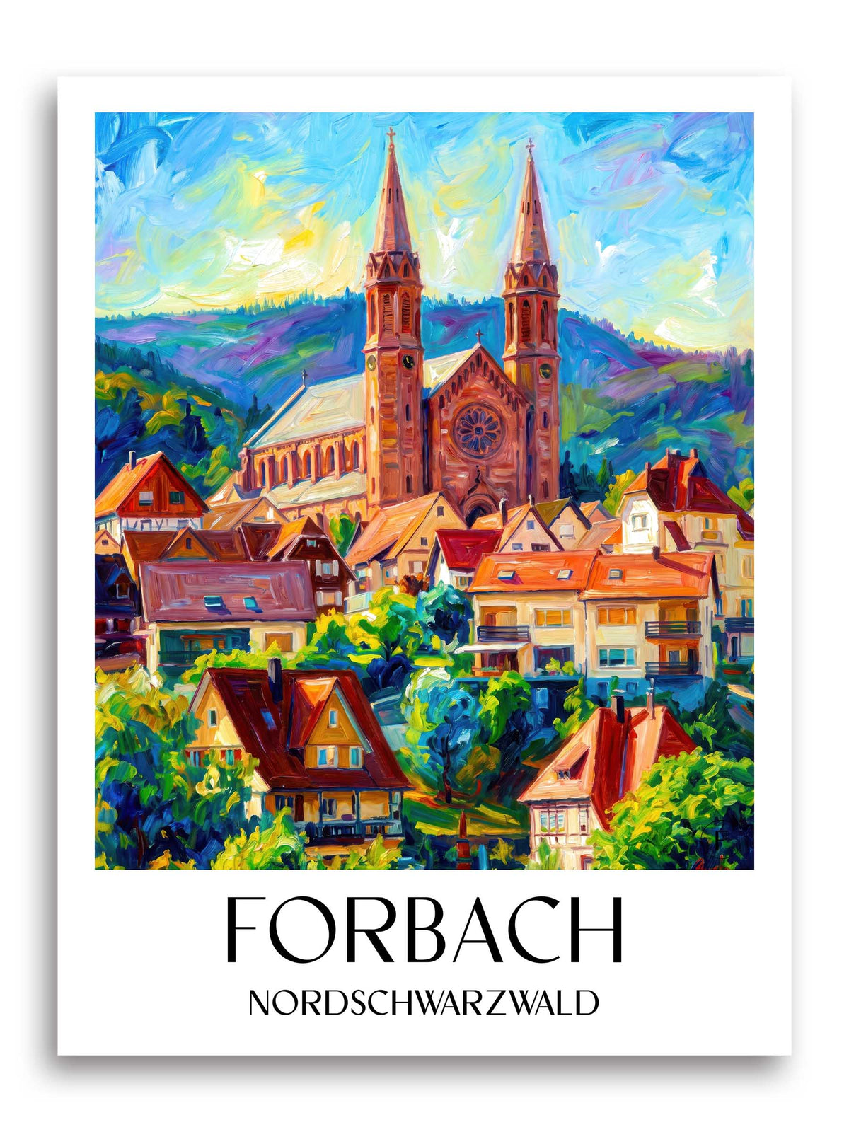 forbach-nordschwarzwald-deutschland-poster-oil-painting-oelgemaelde