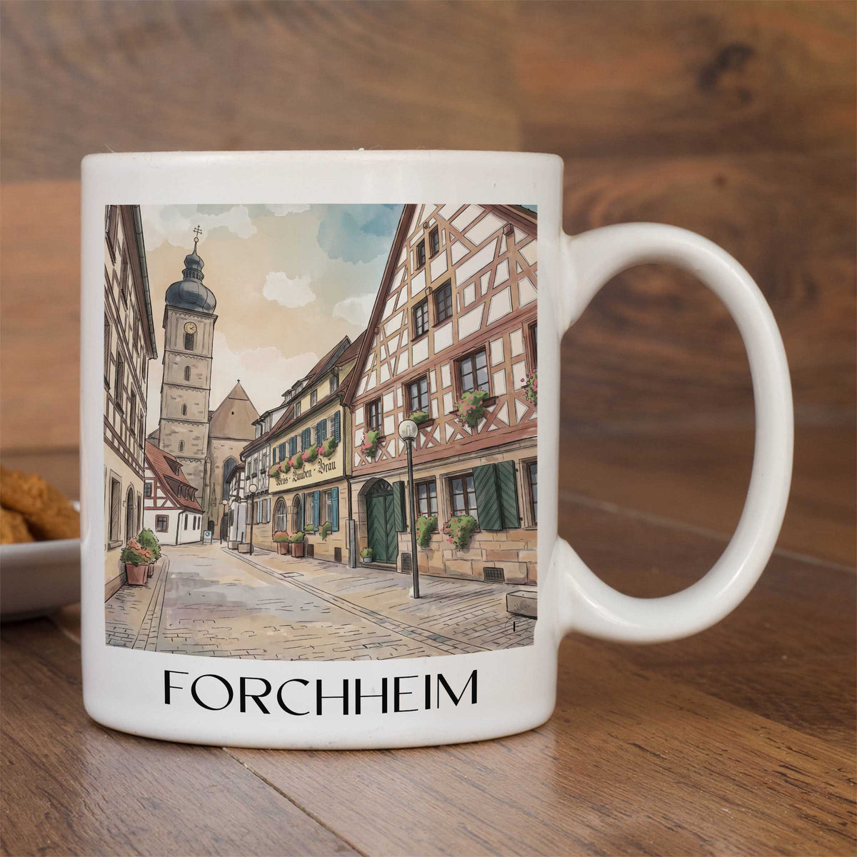 forchheim-fränkische-schweiz-deutschland-kaffeebecher-aquarell