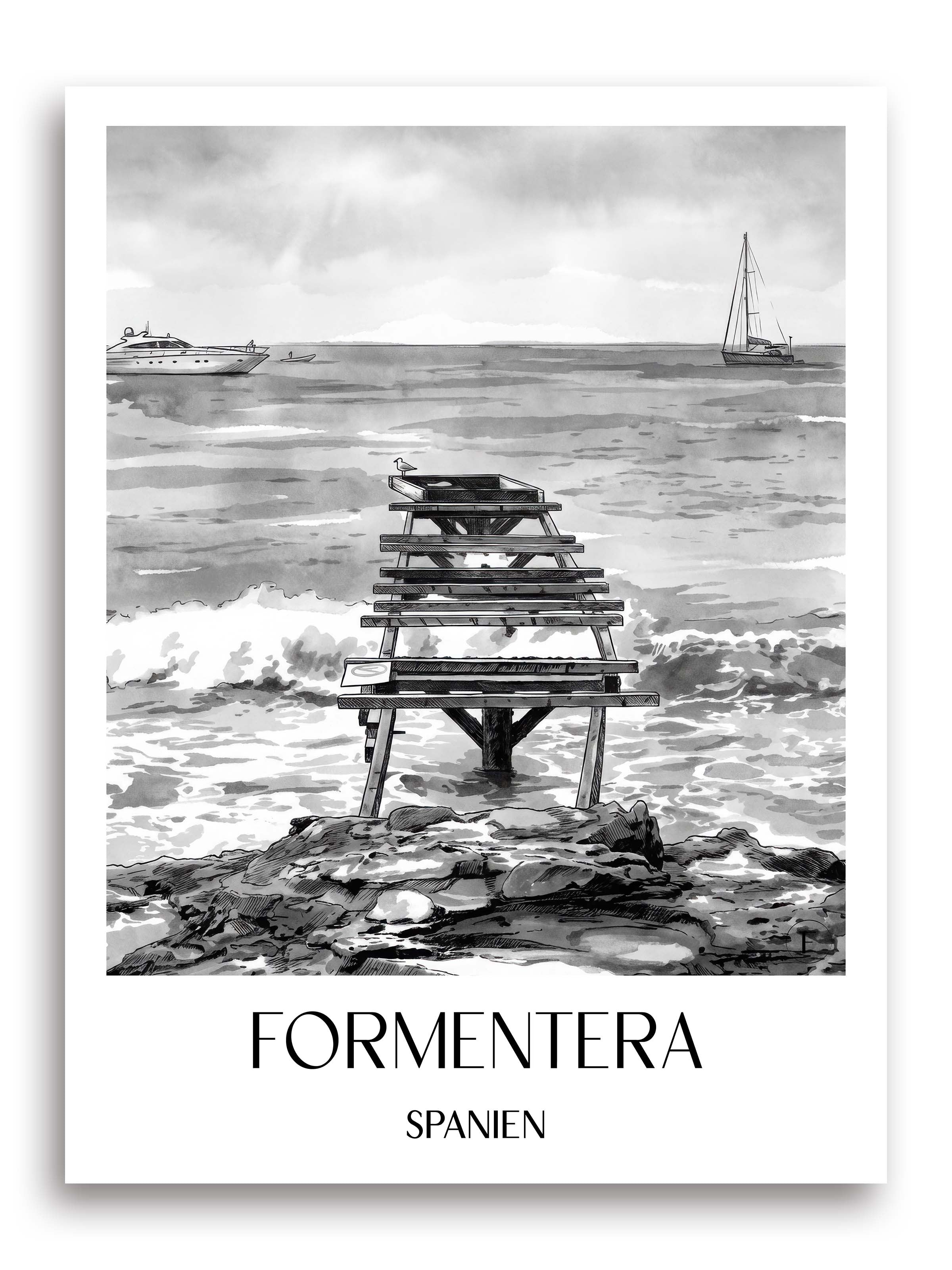 formentera--spanien-spanien-und-spanien-poster-aquarell-schwarz-weiss