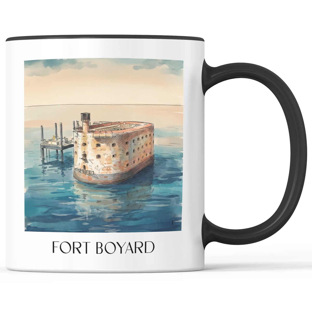 fort-boyard-charente-maritime-frankreich-kaffeebecher-aquarell
