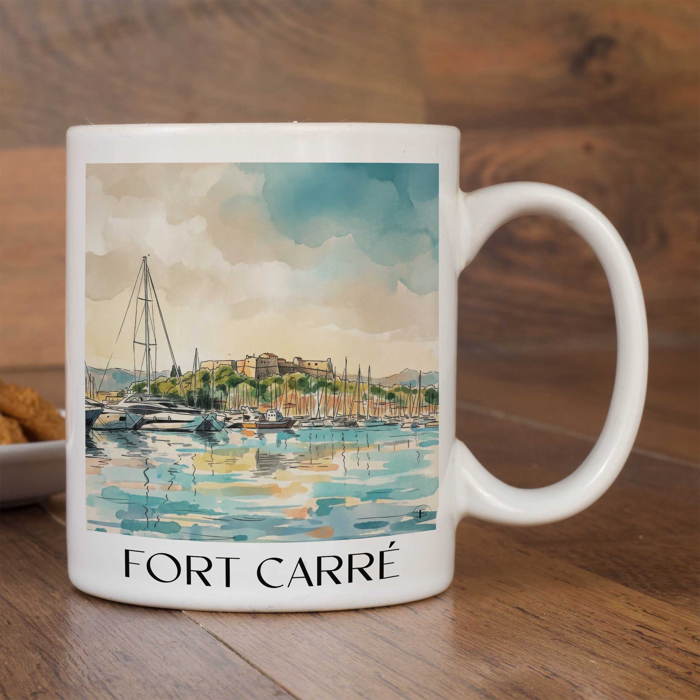 fort-carré-antibes-frankreich-kaffeebecher-aquarell