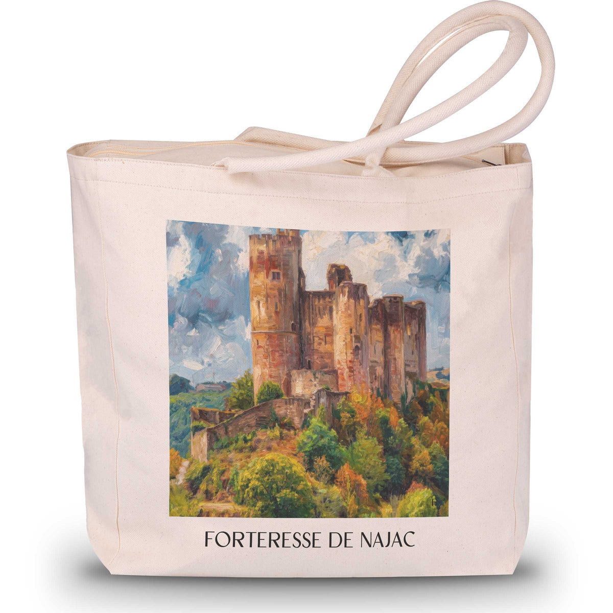 forteresse-de-najac-okzitanien-frankreich-einkaufstasche-oil-painting-oelgemaelde